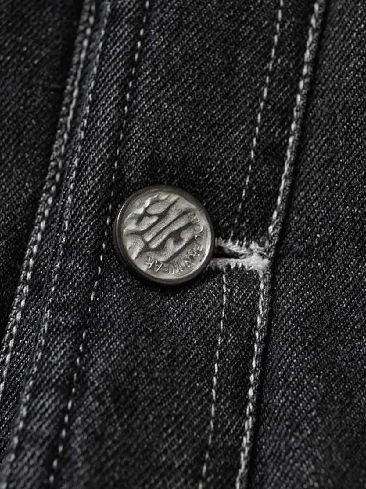Vintage Patchwork Knitted Sleeve Denim Cotton Jacket - Image 19