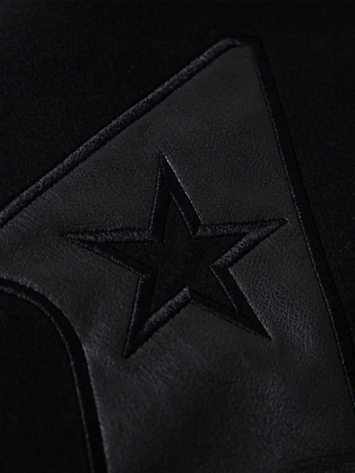 Vintage Patchwork Leather Baseball Jacket - Image 3
