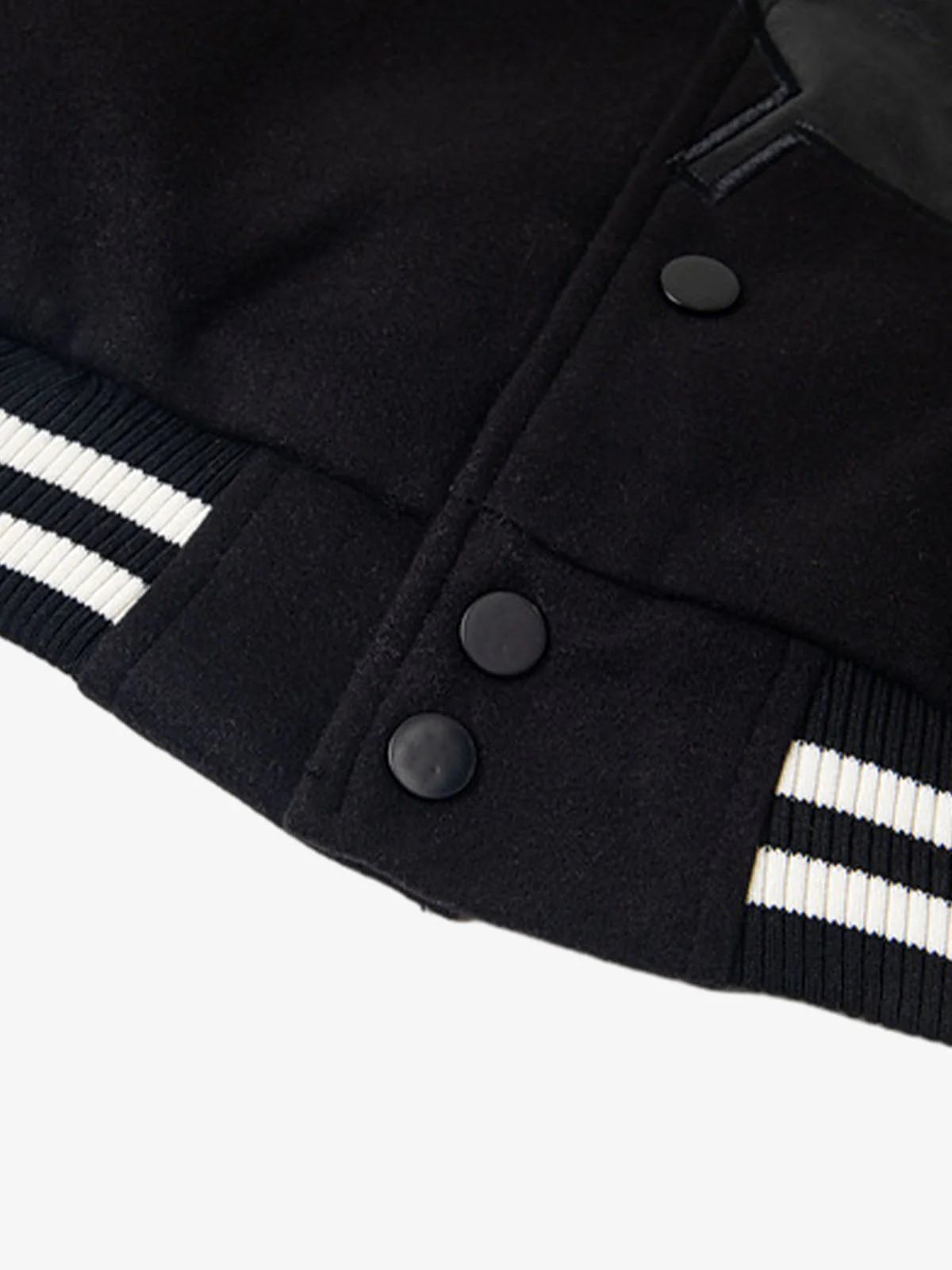 Vintage Patchwork Leather Baseball Jacket - Image 6