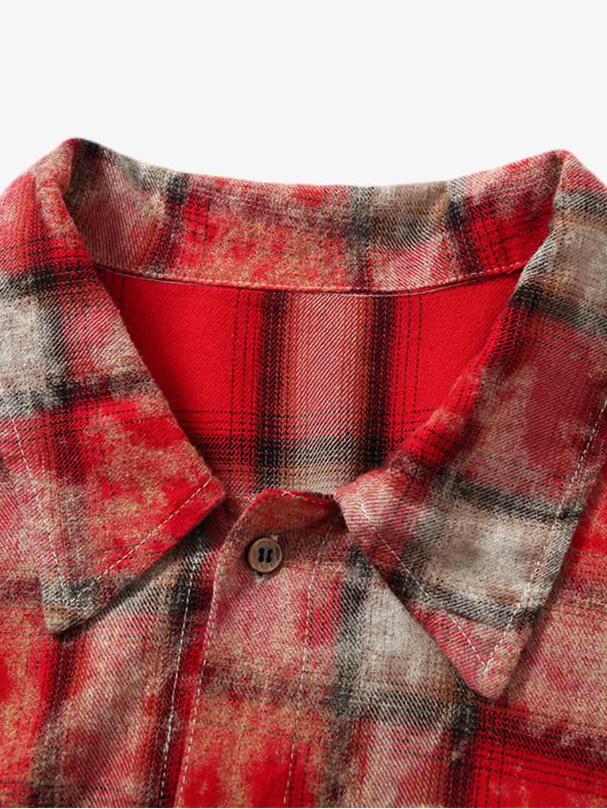 Vintage Patchwork Leopard Plaid Shirt - Image 3