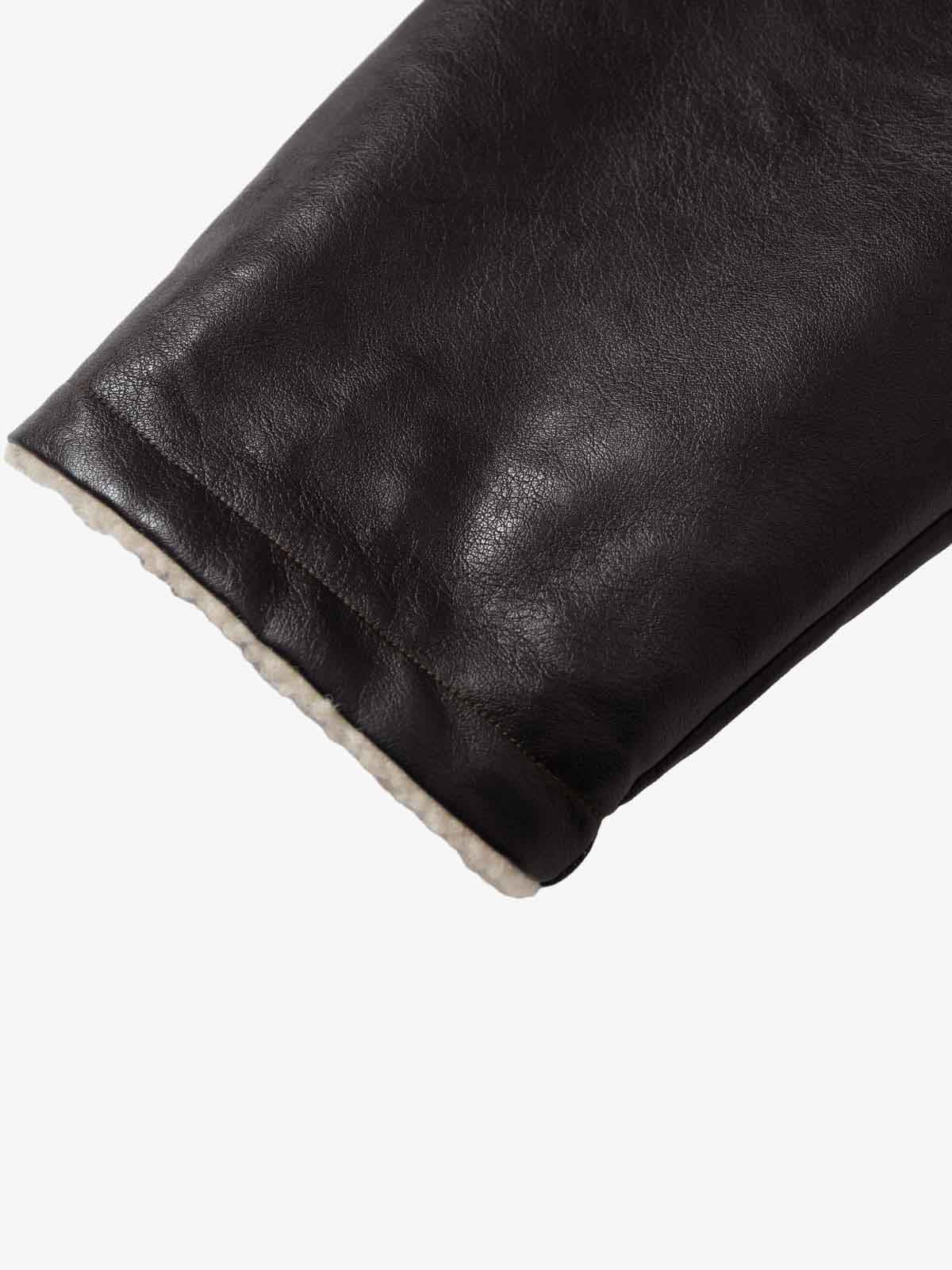 Vintage Shearling Collar Quilted Leather Jacket - Image 16