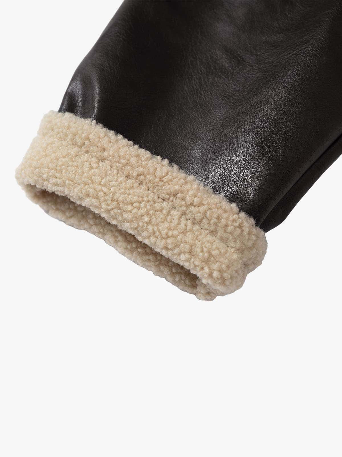 Vintage Shearling Collar Quilted Leather Jacket - Image 18