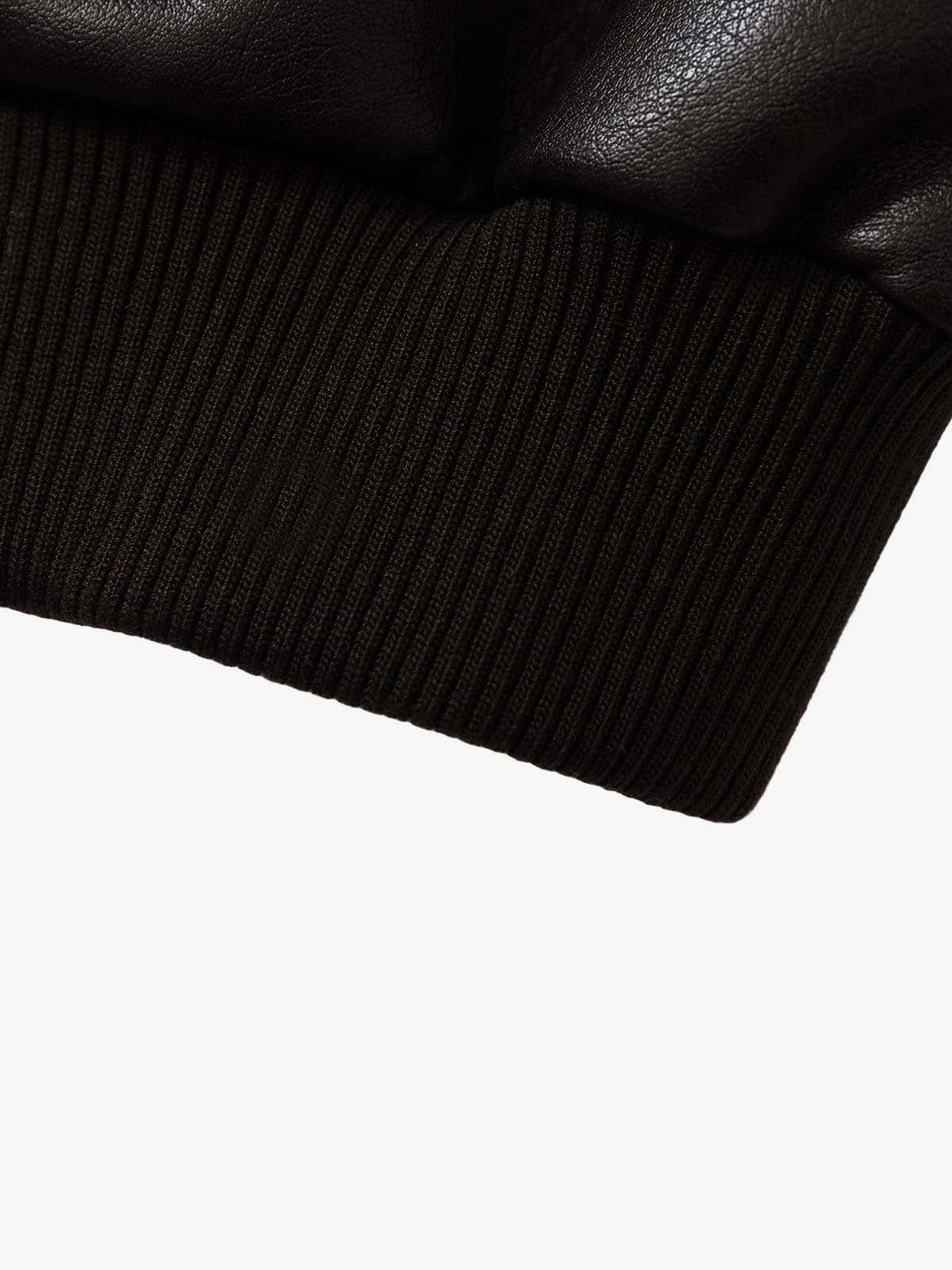 Vintage Shearling Collar Quilted Leather Jacket - Image 19
