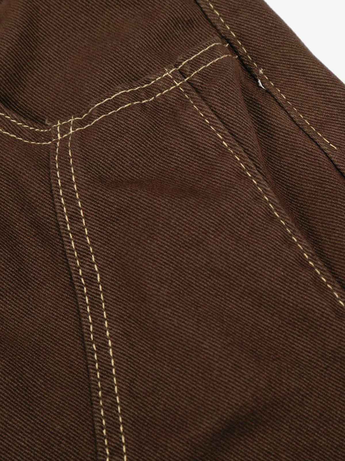 Vintage Silk Scarf Tie Detail Barrel Jeans - Image 5