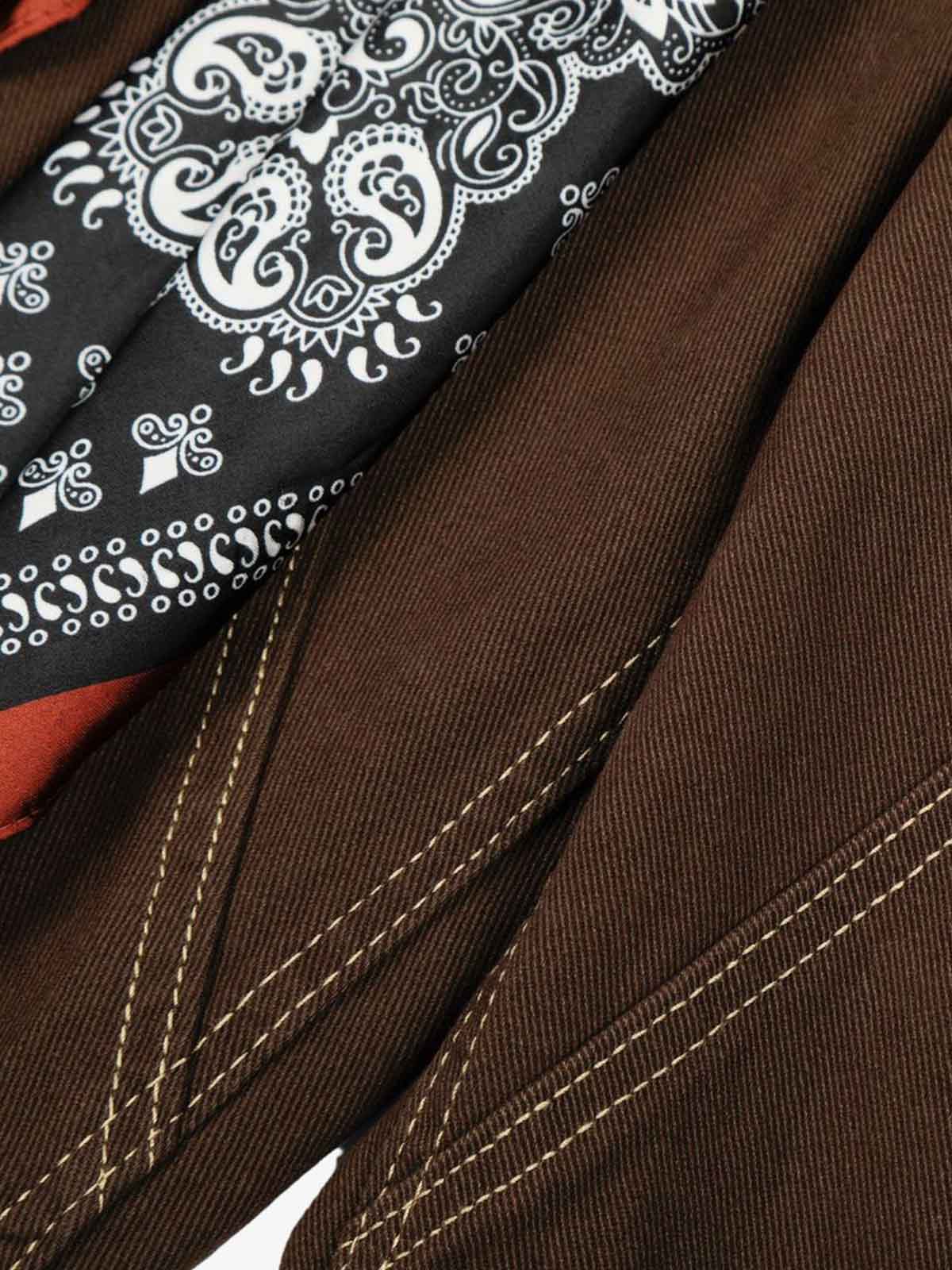 Vintage Silk Scarf Tie Detail Barrel Jeans - Image 7