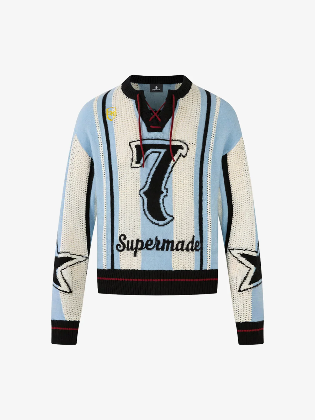 Vintage Sporty Crochet Hollow-knit Cropped Sweater - Image 2
