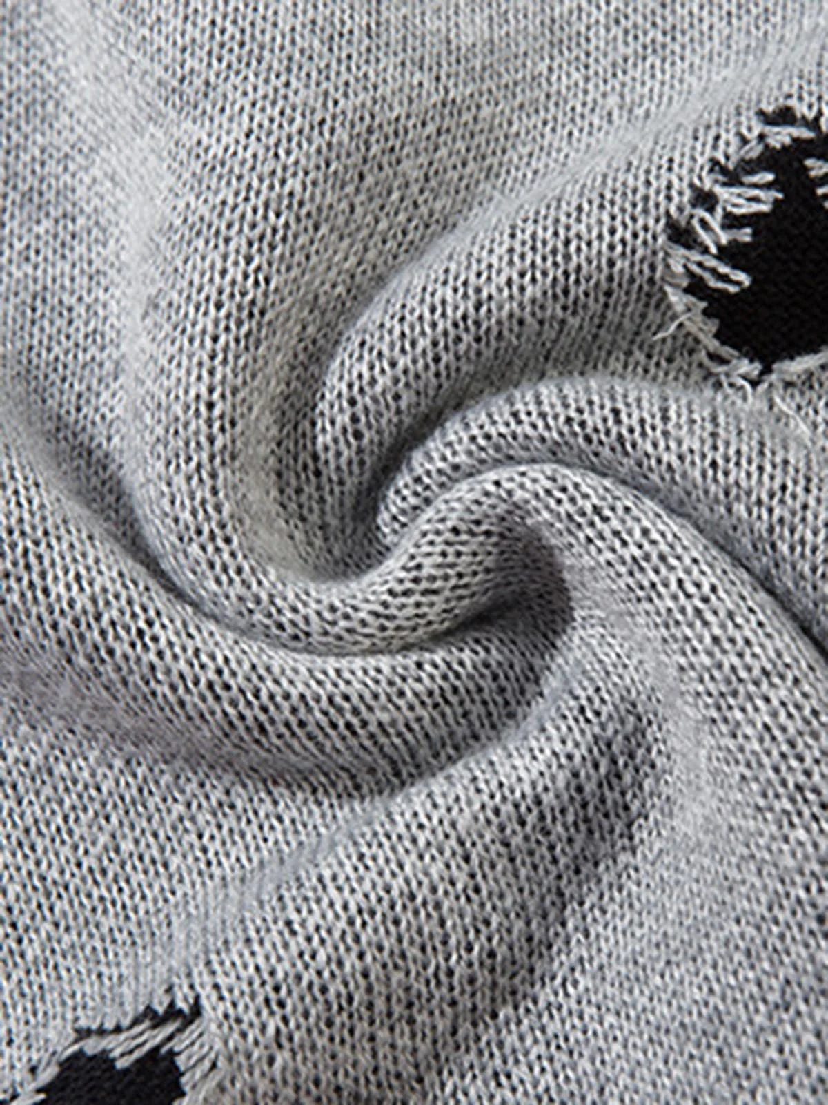 Vintage Spray-Painted Cross Hole Knit Sweater - Image 15