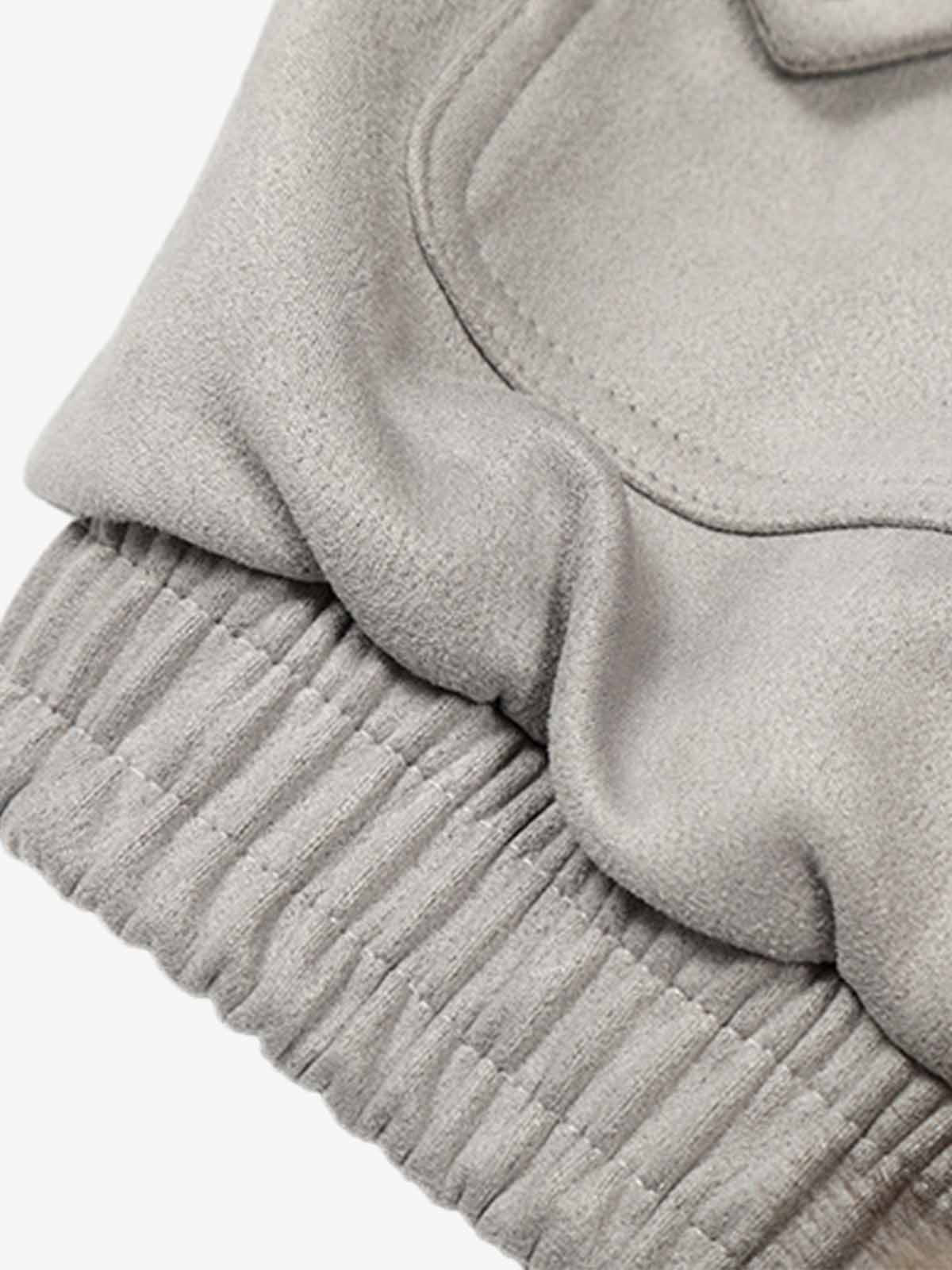 Vintage Suede Faux Fur Lined Aviator Bomber Jacket - Image 11