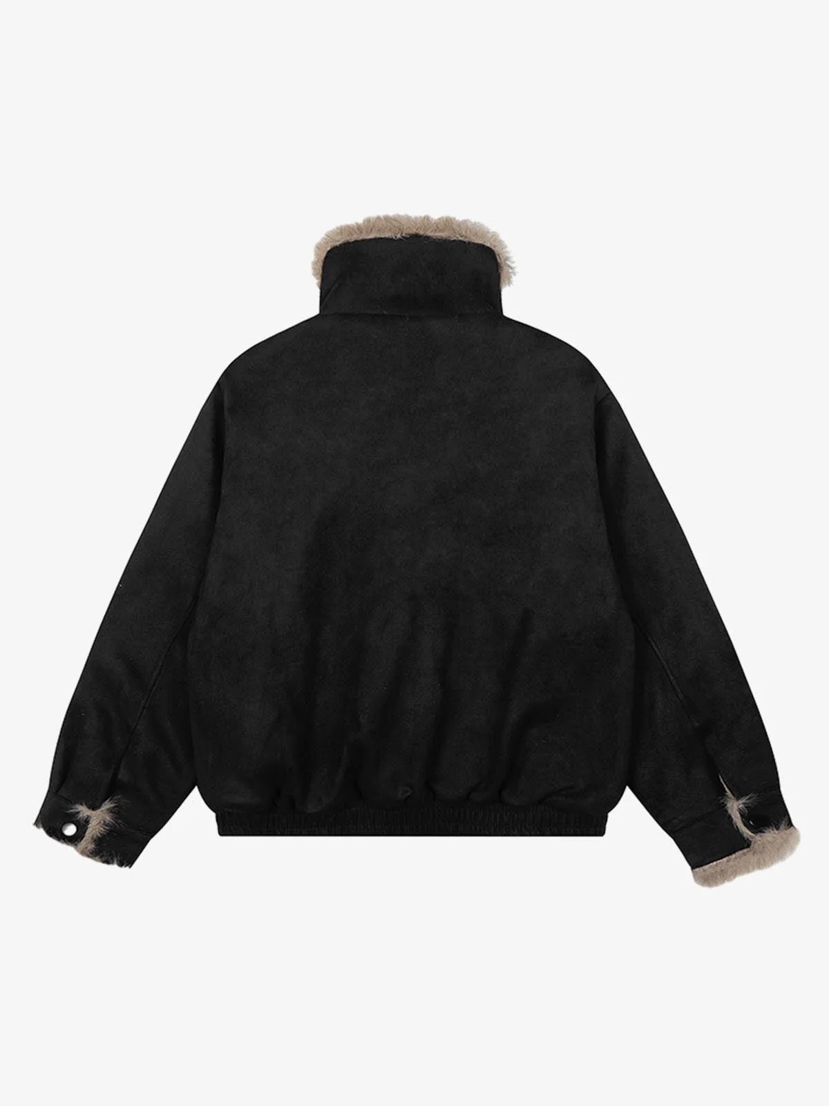 Vintage Suede Faux Fur Lined Aviator Bomber Jacket - Image 6