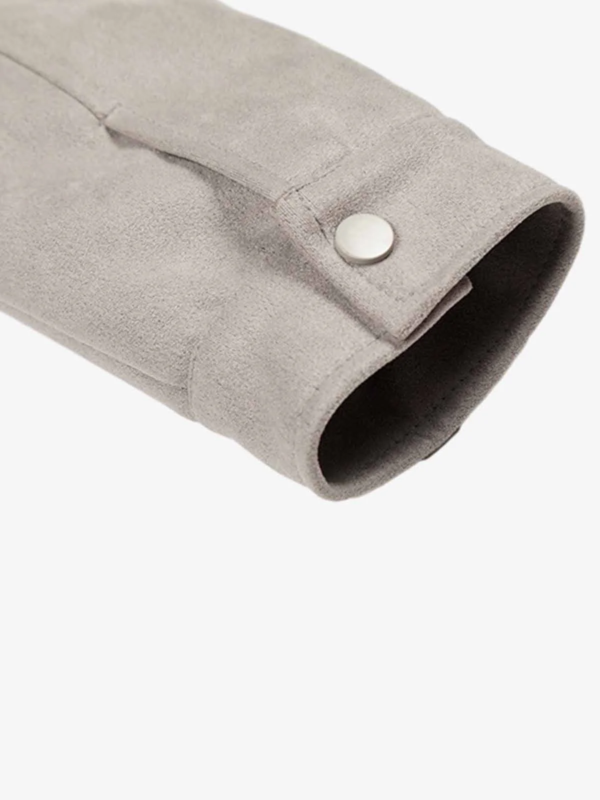 Vintage Suede Faux Fur Lined Buckle Bomber Jacket - Image 5