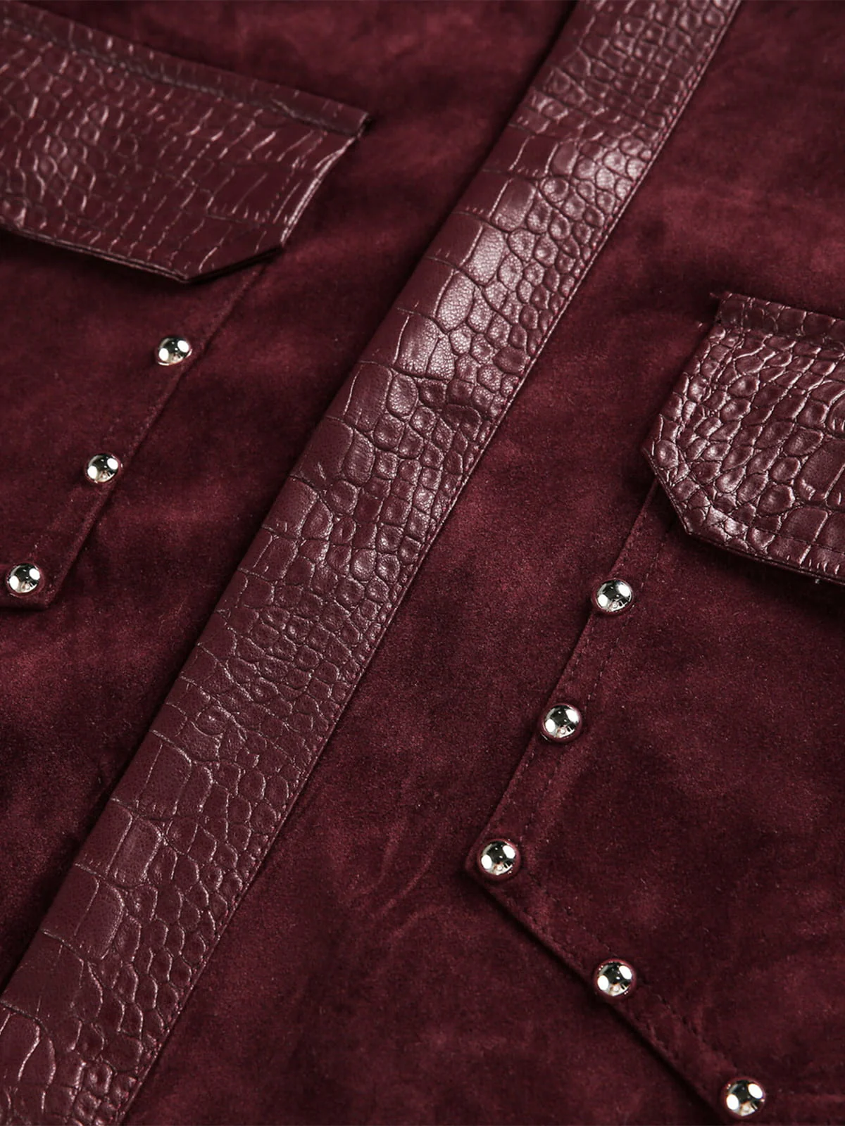 Vintage Suede PU Leather Collar Zip Up Jacket - Image 13