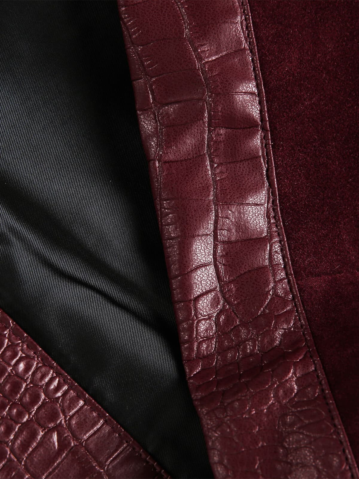 Vintage Suede PU Leather Collar Zip Up Jacket - Image 16