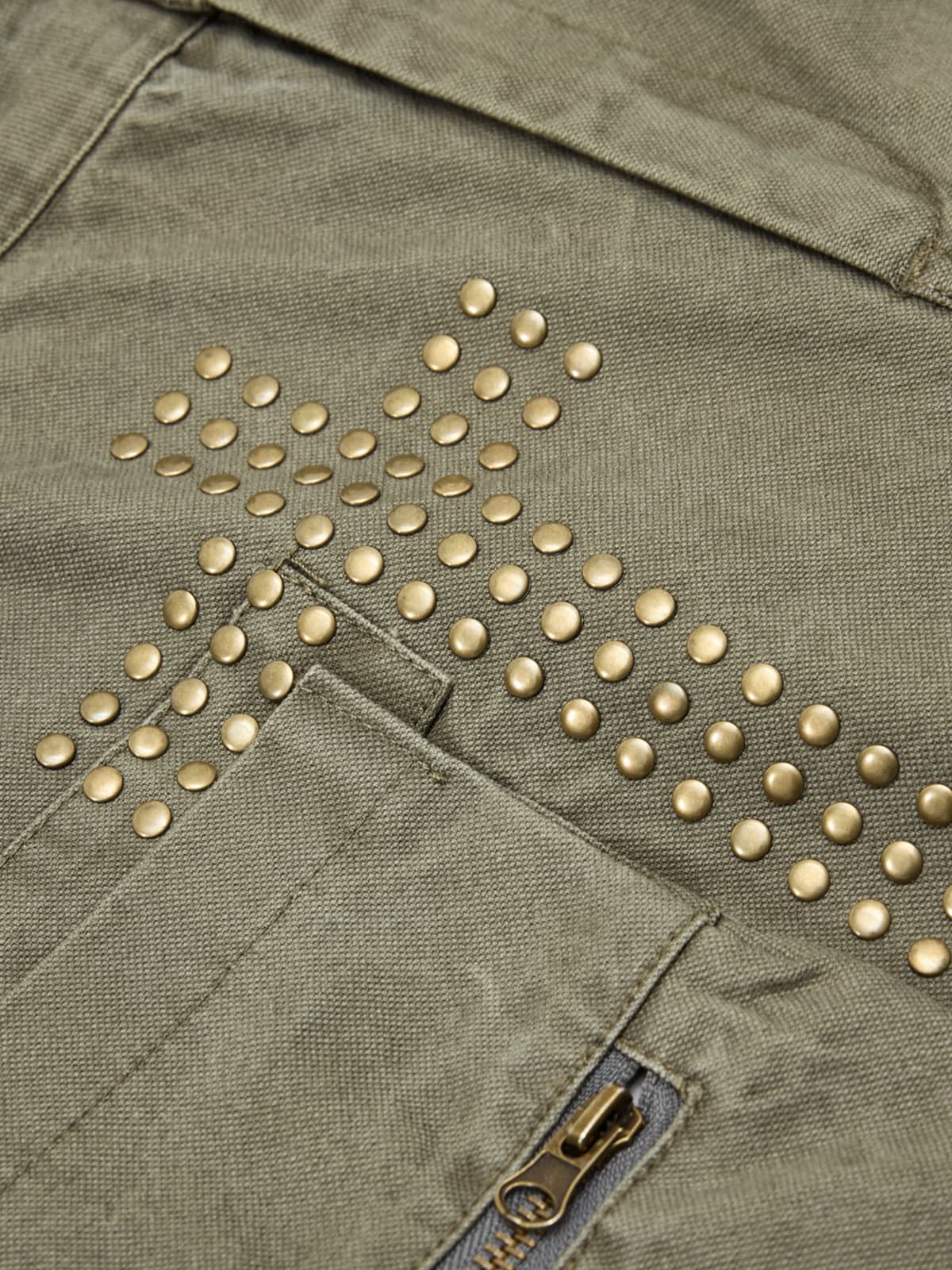 Vintage Utility Studded Cross Straight Leg Pants - Image 6