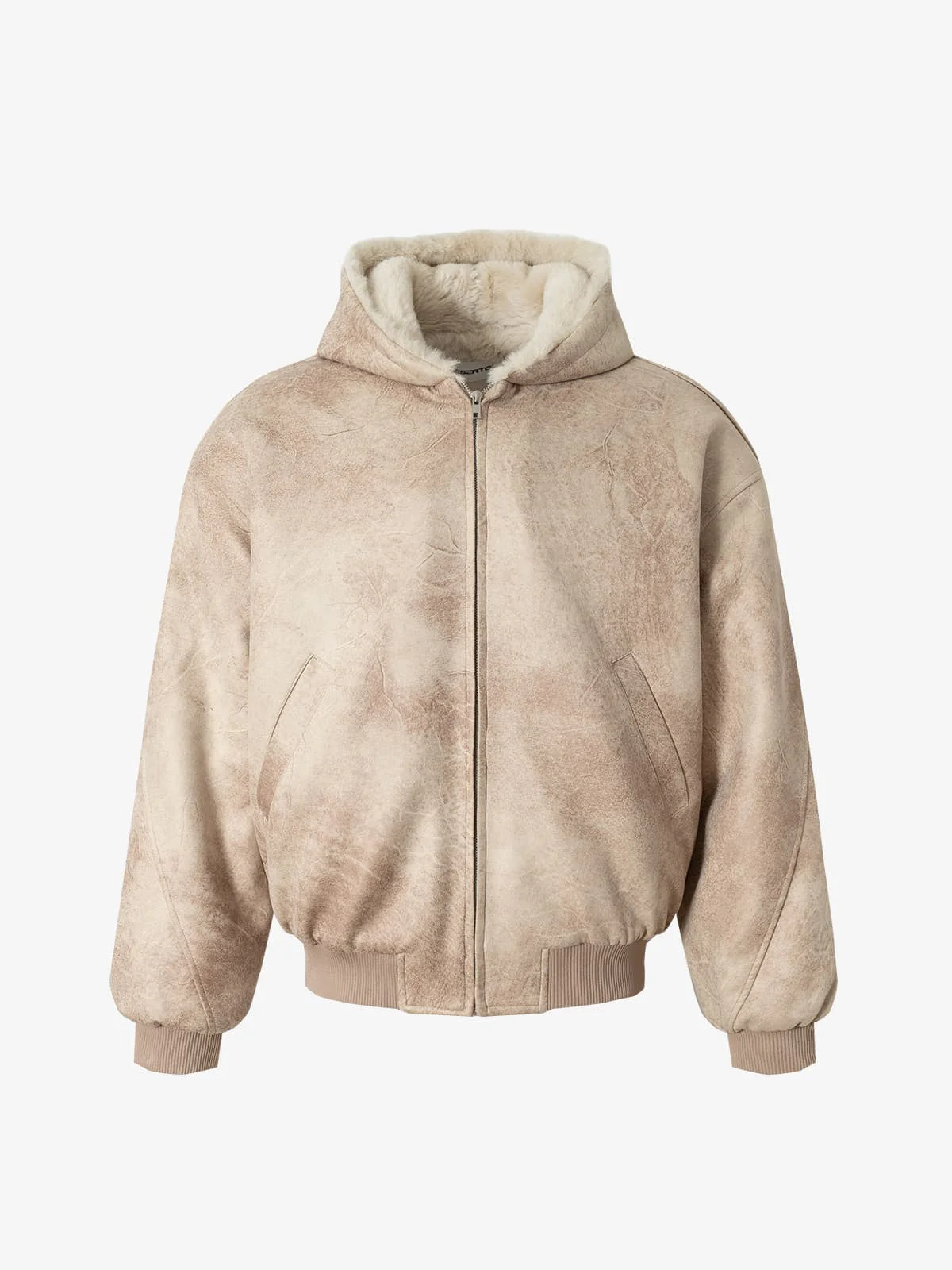 Vintage Velvet Hooded Sherpa-Lined Cotton Jacket - Image 11