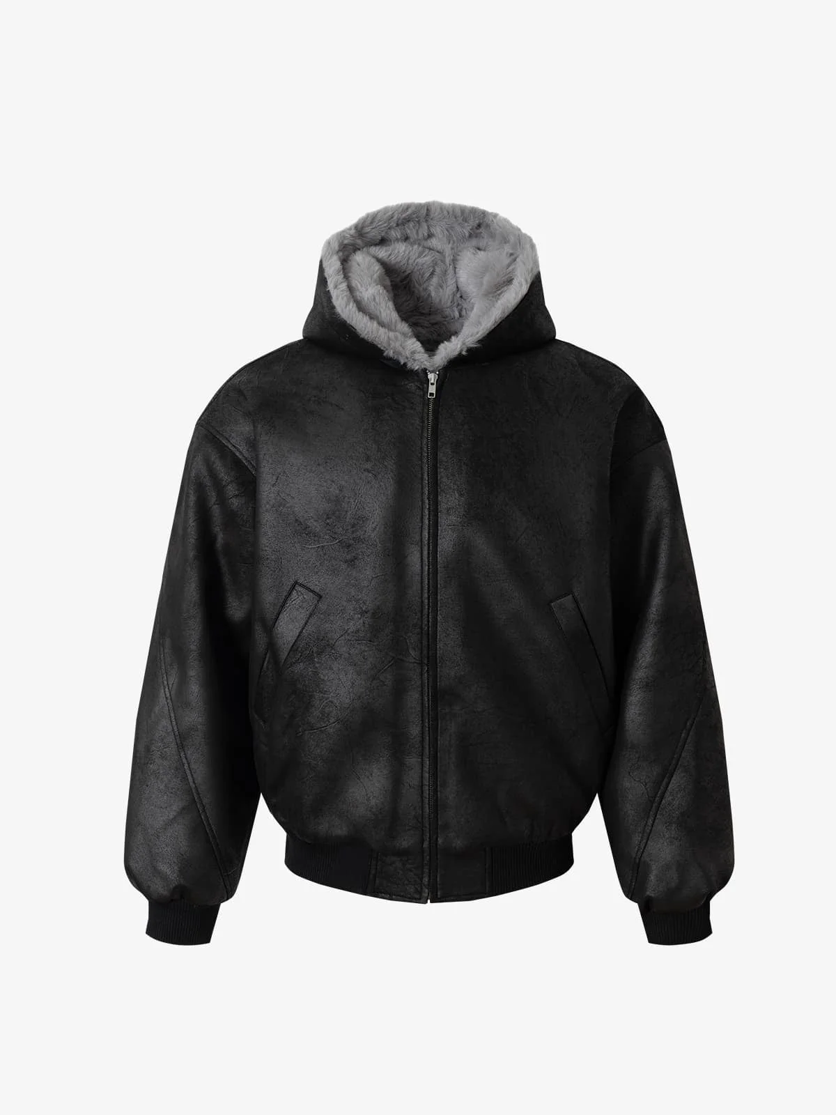 Vintage Velvet Hooded Sherpa-Lined Cotton Jacket - Image 12