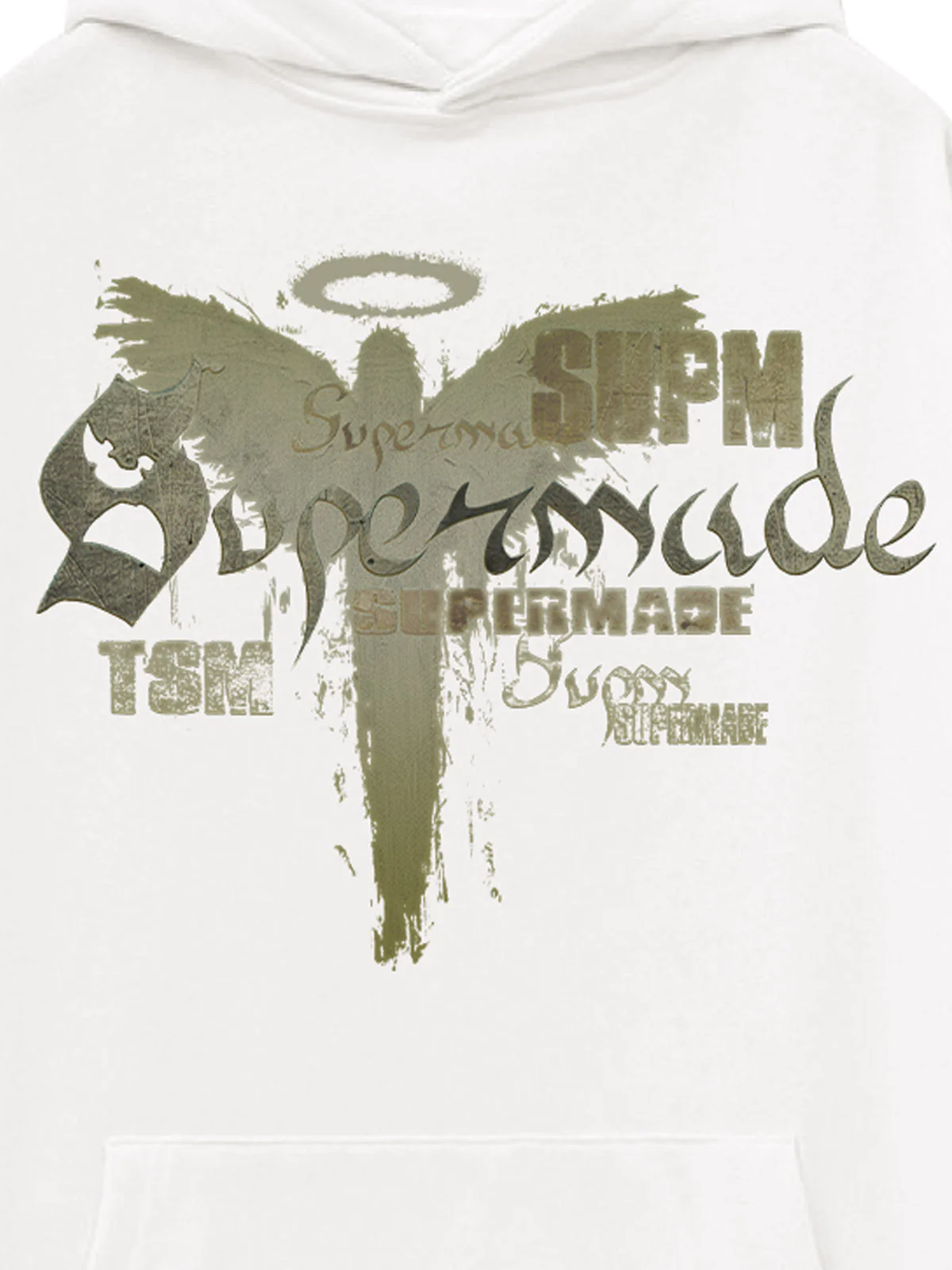 Vintage Washed Angel Halo Distressed Letter Graphic Hoodie - Image 9