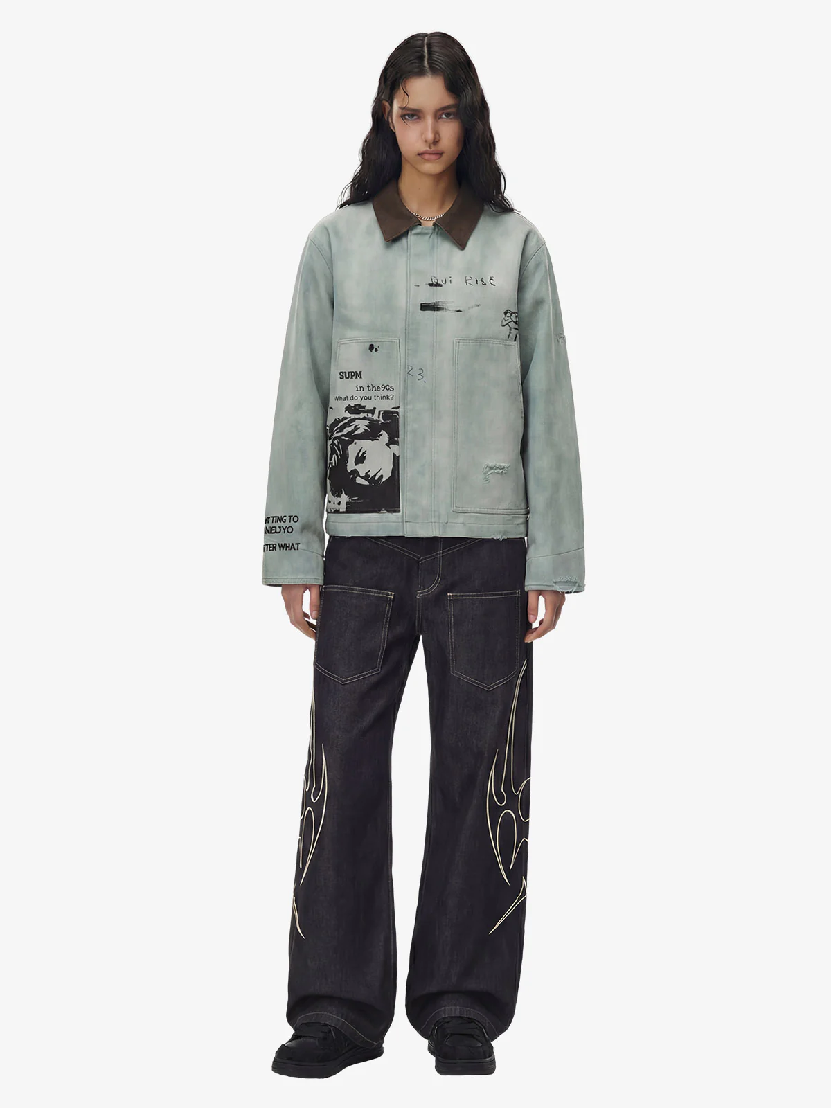 Vintage Washed Distressed Barn Work Jacket - Image 4