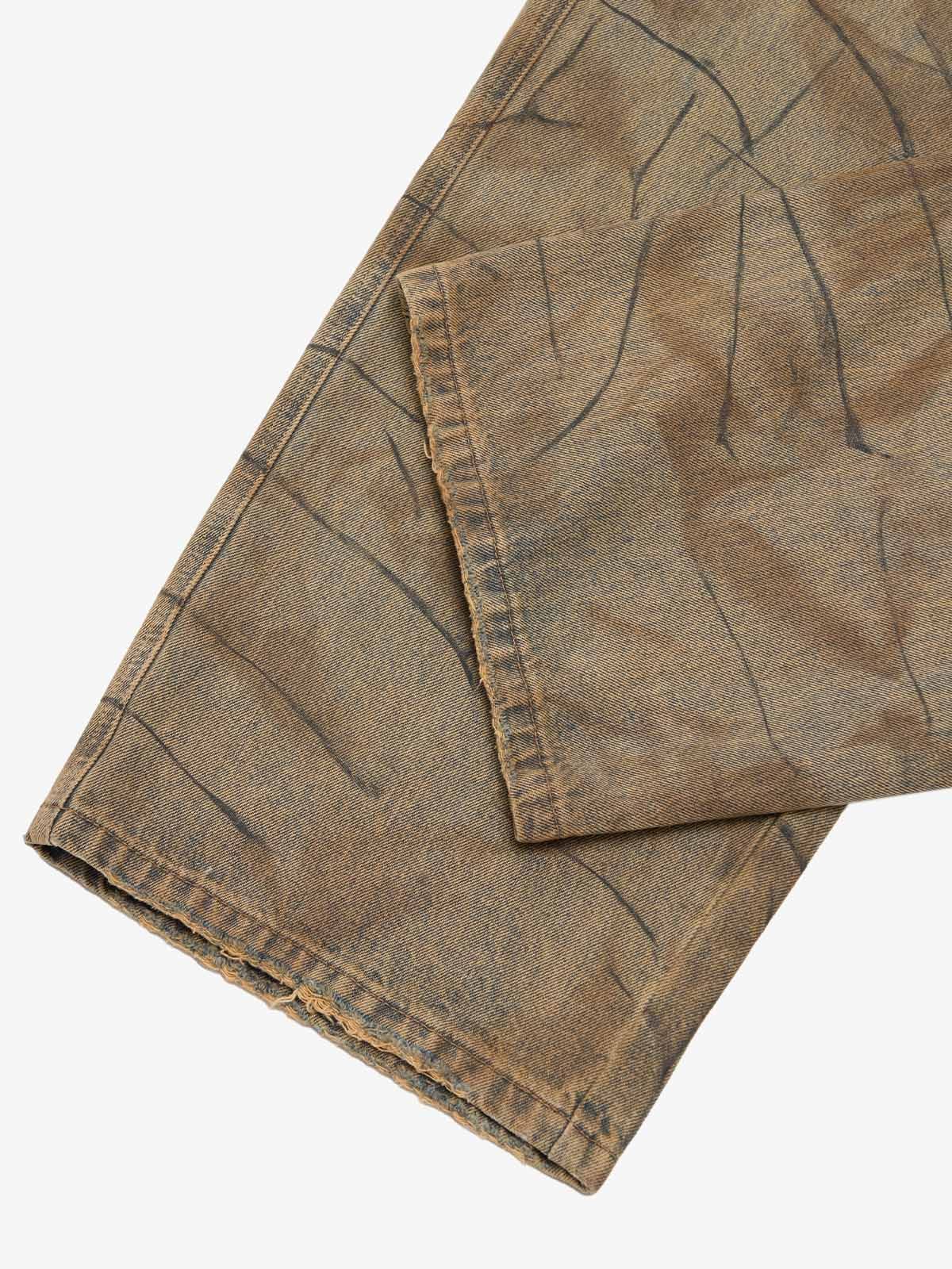 Vintage Washed Distressed Copper-Dyed Jeans - Image 12