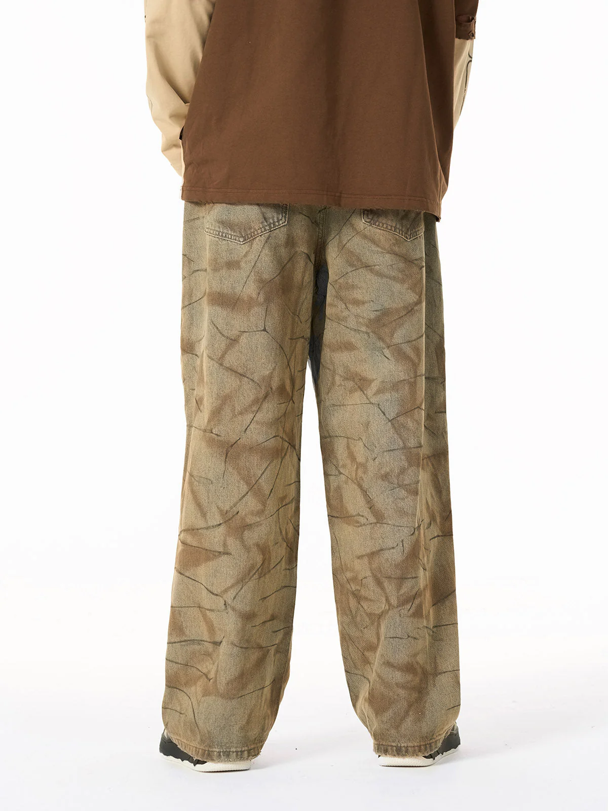 Vintage Washed Distressed Copper-Dyed Jeans - Image 5
