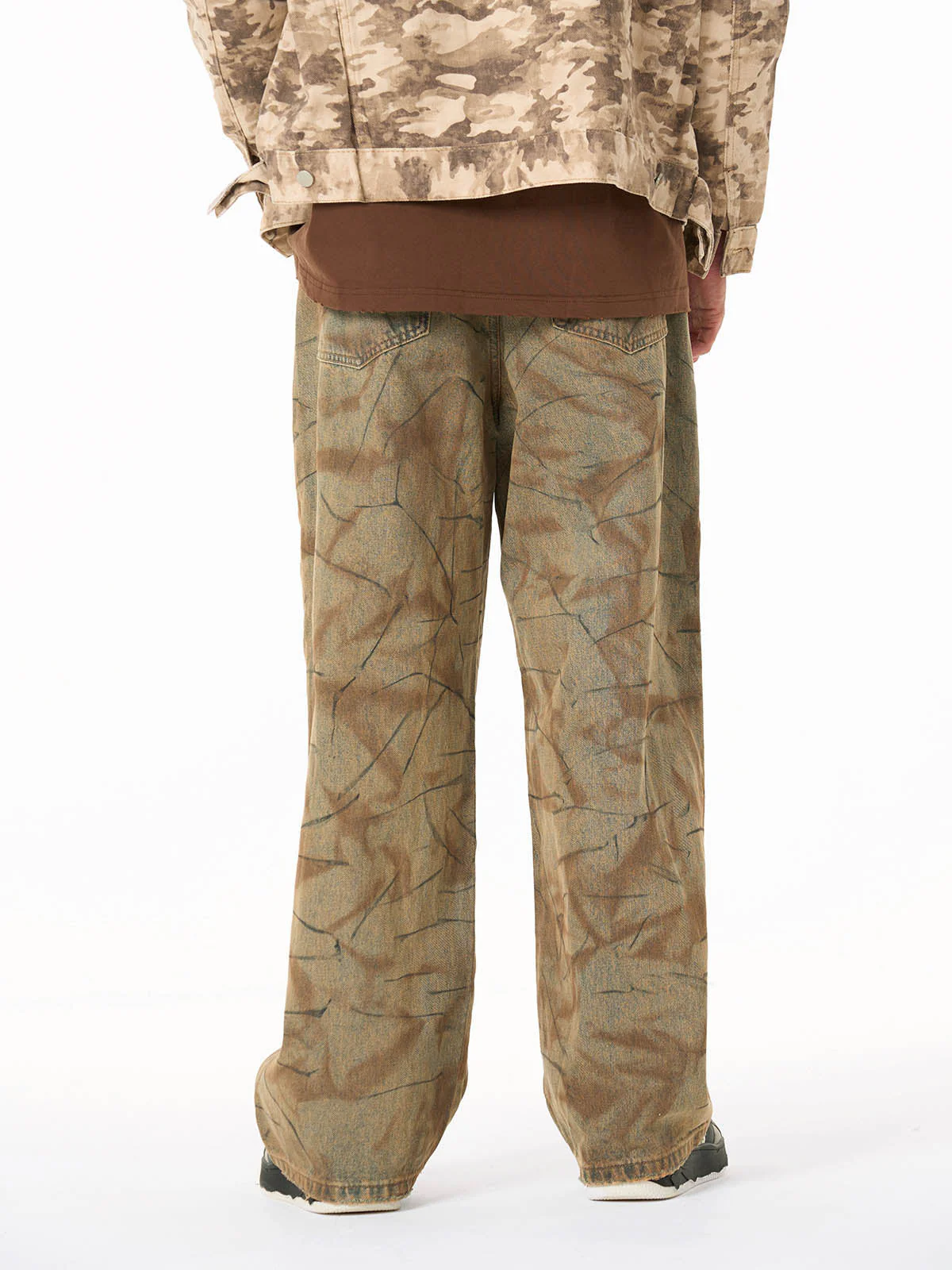 Vintage Washed Distressed Copper-Dyed Jeans - Image 6