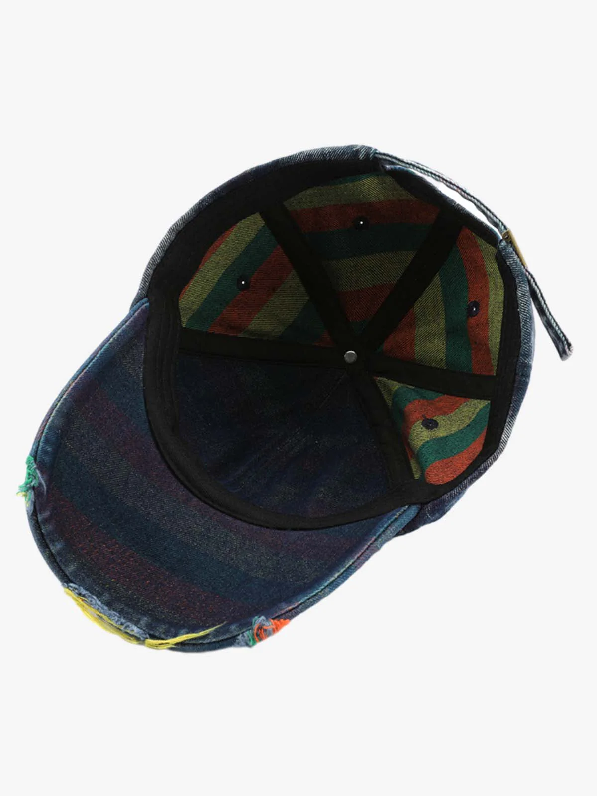 Vintage Washed Distressed Denim Baseball Cap - Image 10