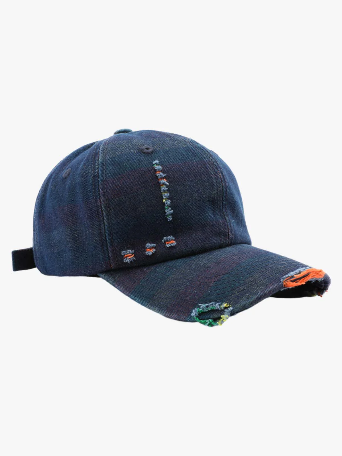 Vintage Washed Distressed Denim Baseball Cap - Image 4