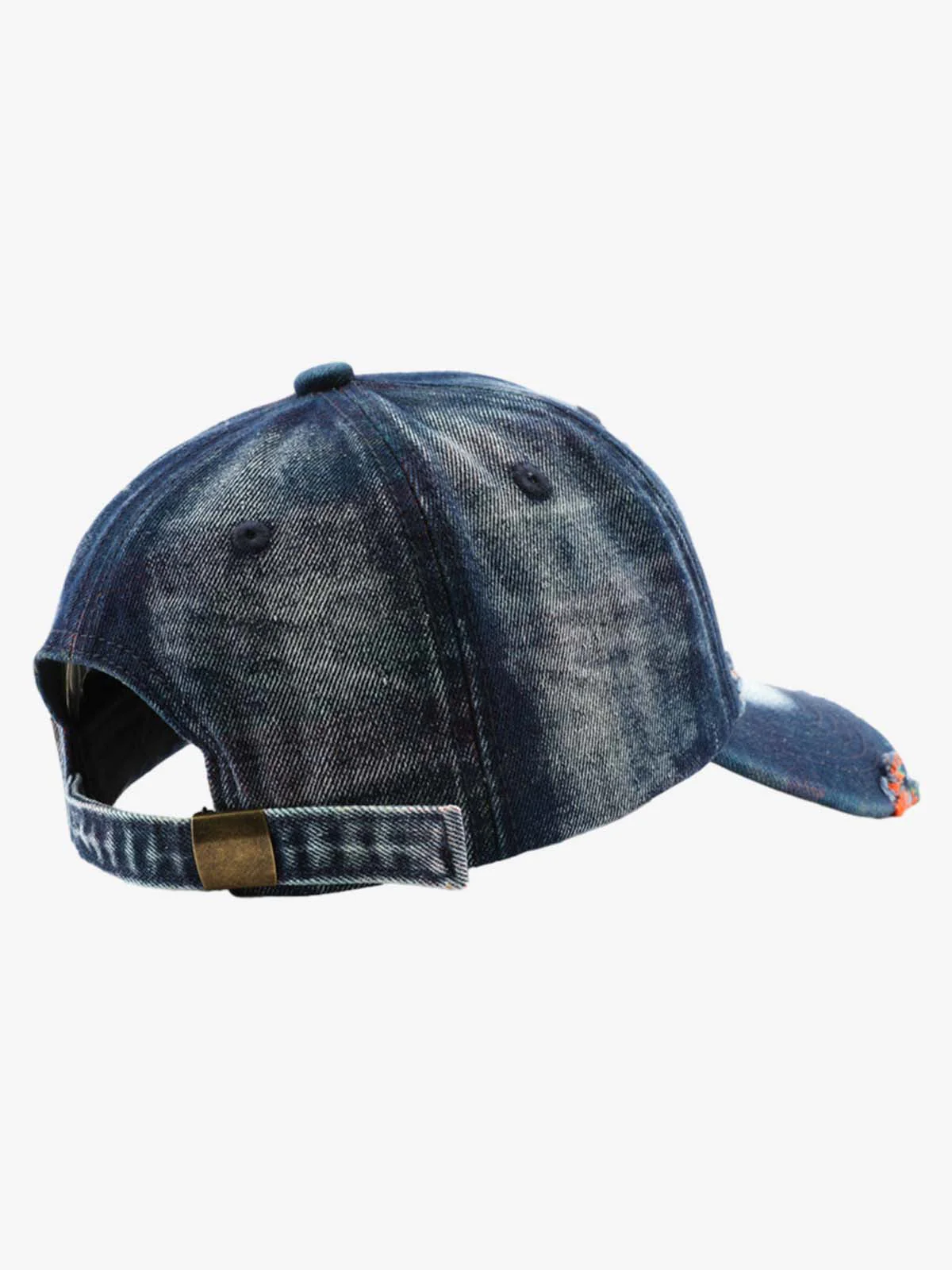 Vintage Washed Distressed Denim Baseball Cap - Image 8