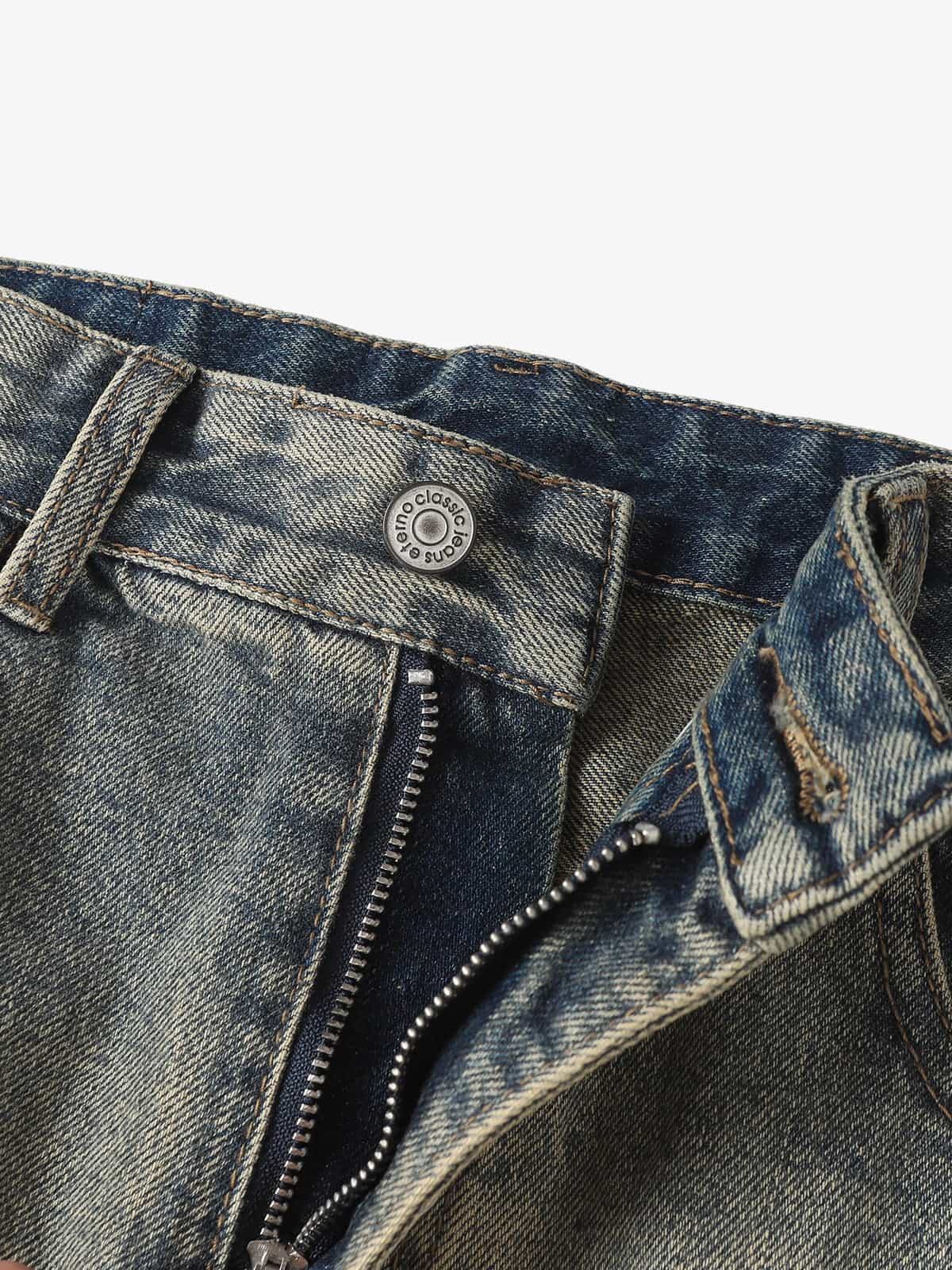 Vintage Washed Flare Jeans - Image 11