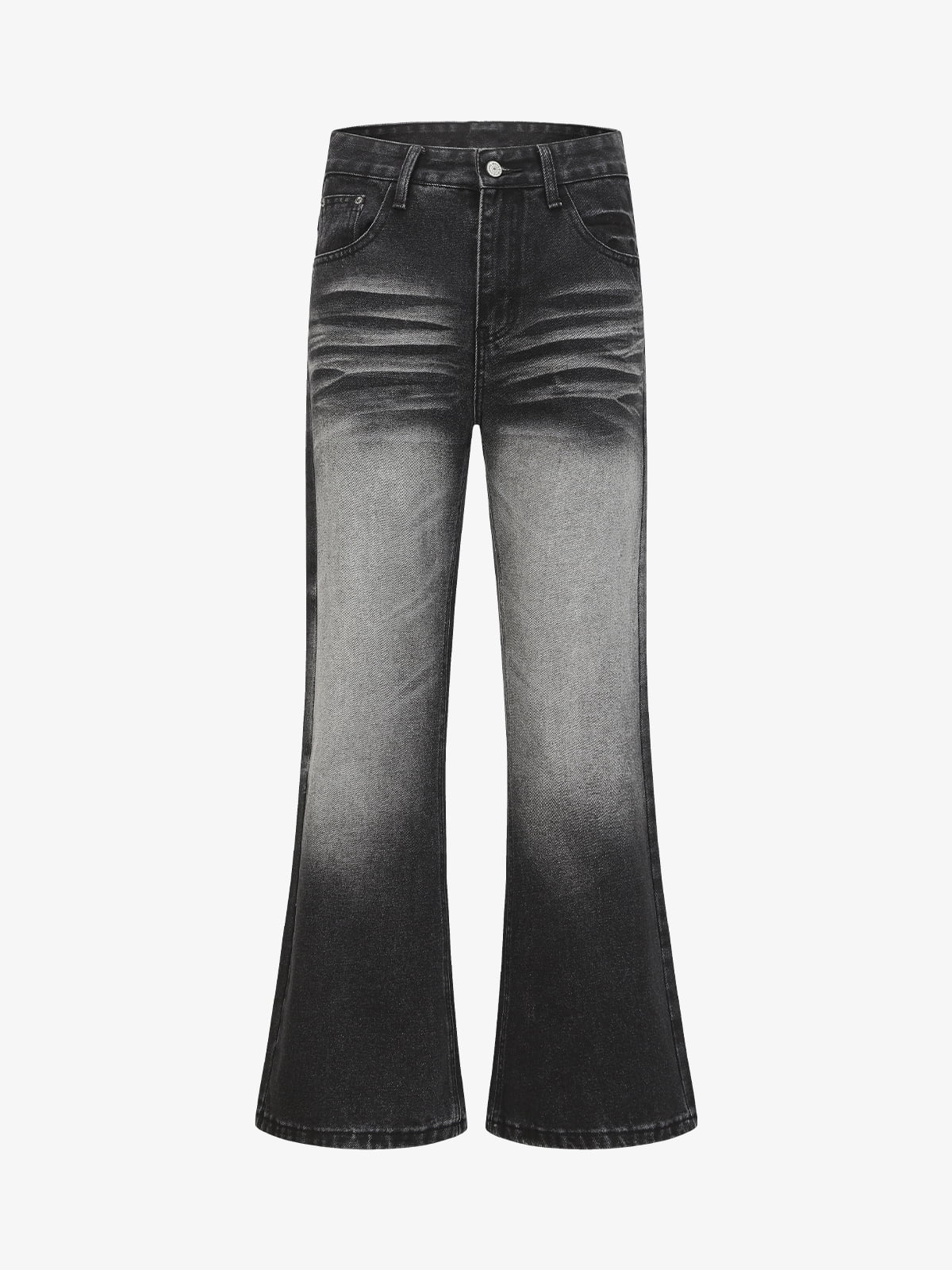 Vintage Washed Flare Jeans - Image 2