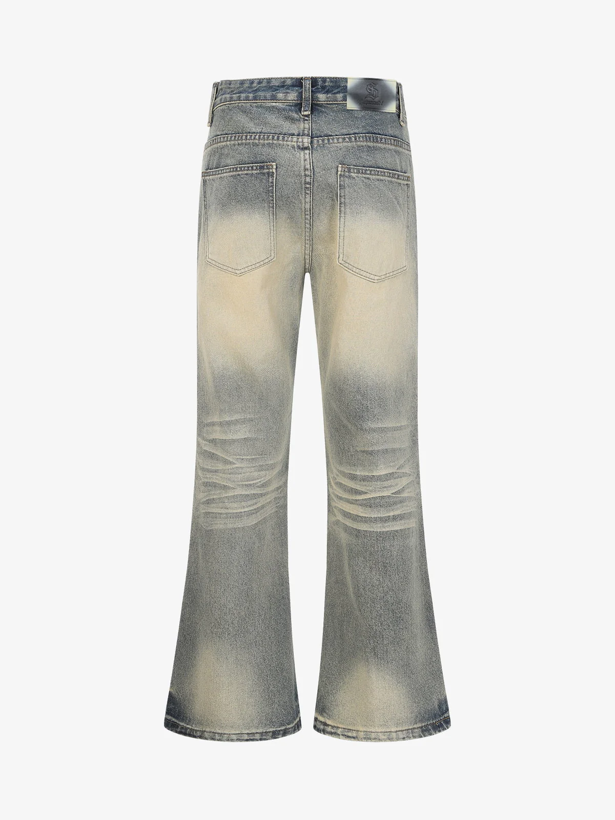 Vintage Washed Flare Jeans - Image 8