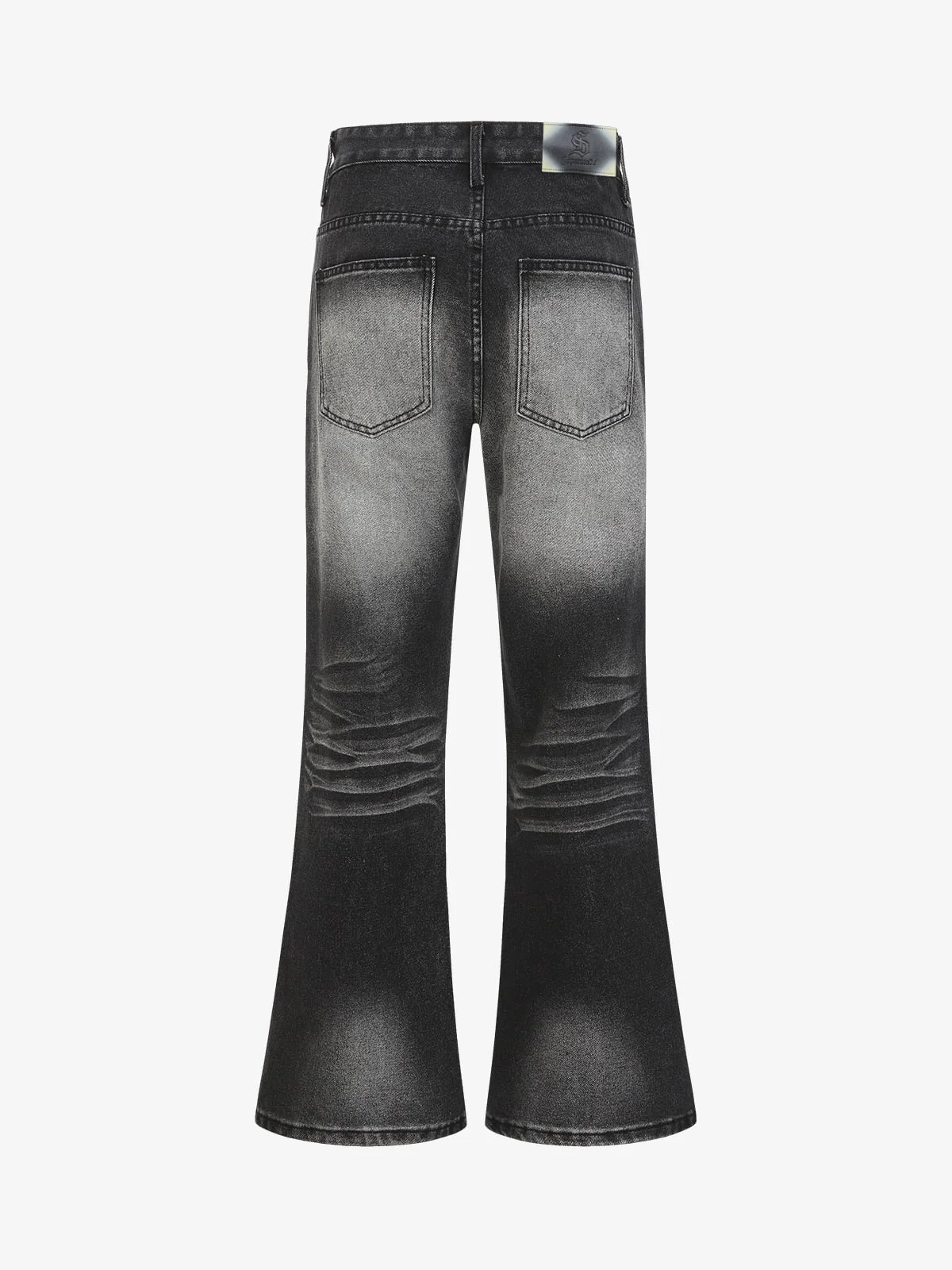 Vintage Washed Flare Jeans - Image 9