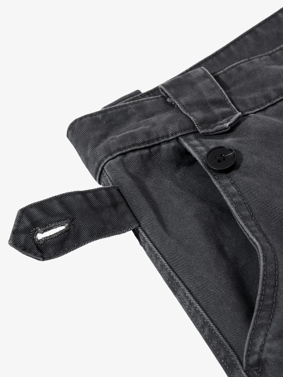 Vintage Washed Multi-Pocket Adjustable Strap Flare Cargo Pants - Image 7