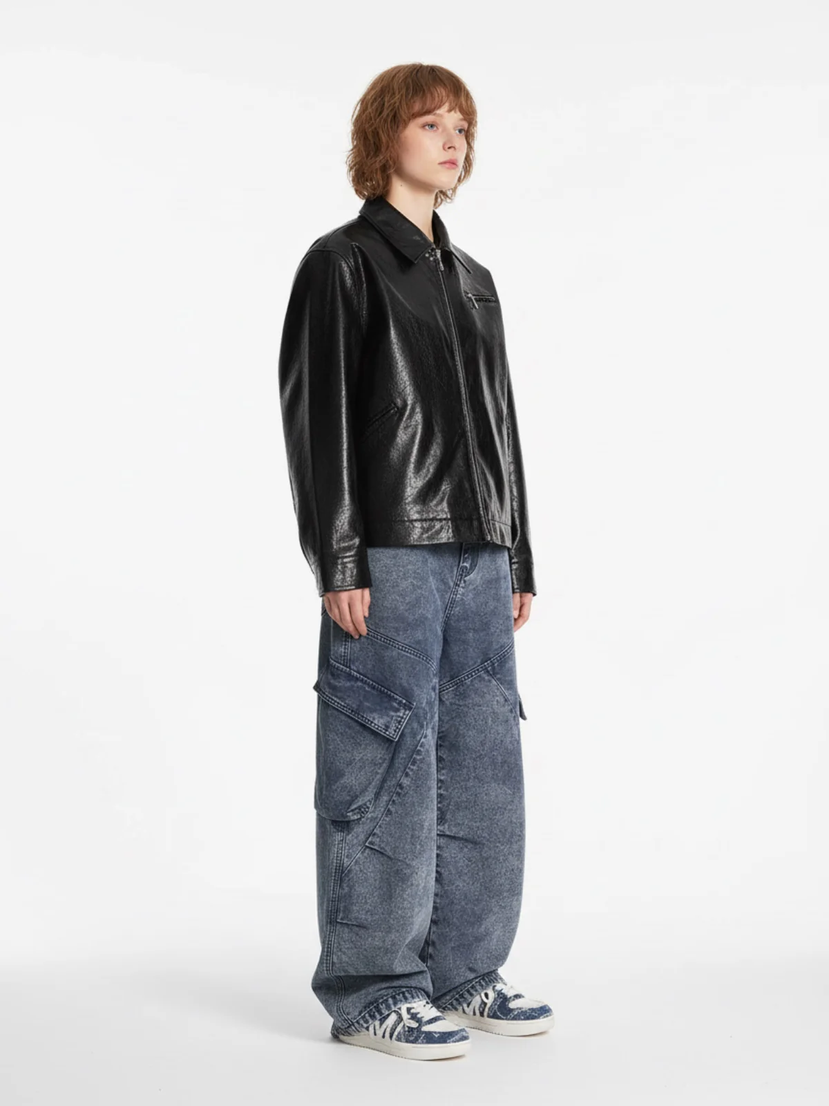 Vintage Washed Multi-Pocket Barrel Jeans - Image 5