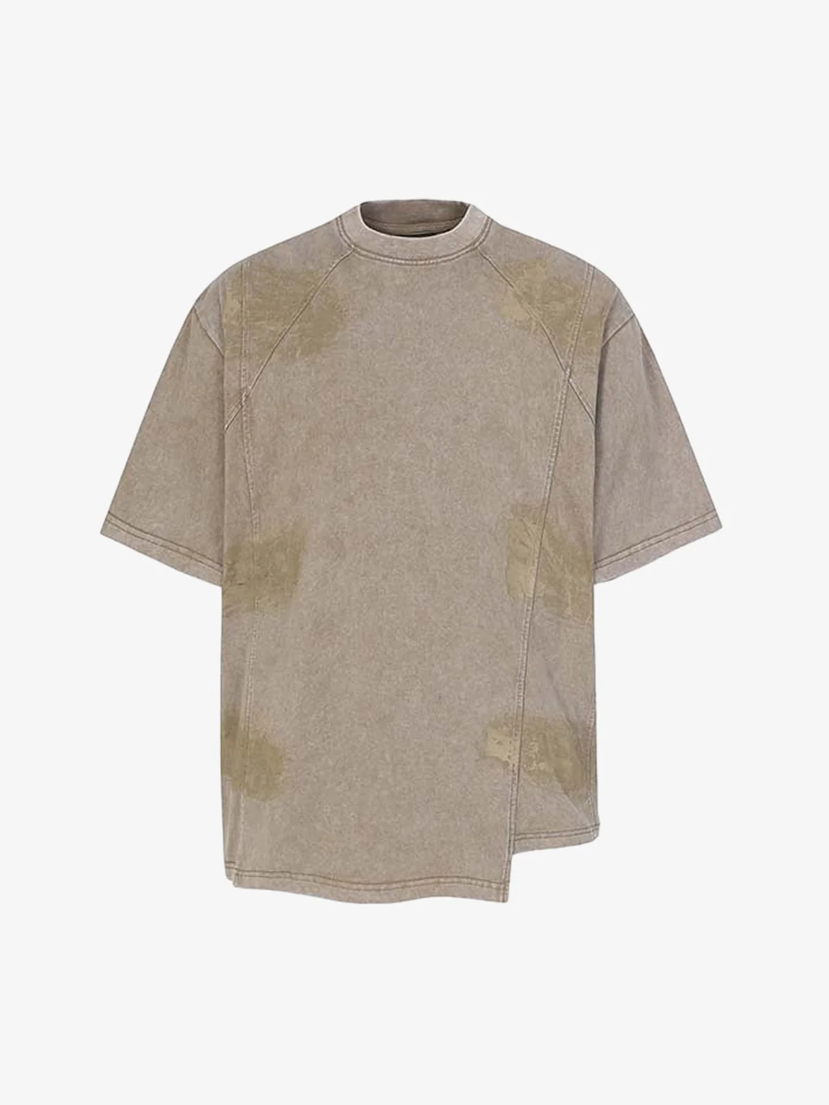 Vintage Washed Panel Seam Oversized T-Shirt - Image 2