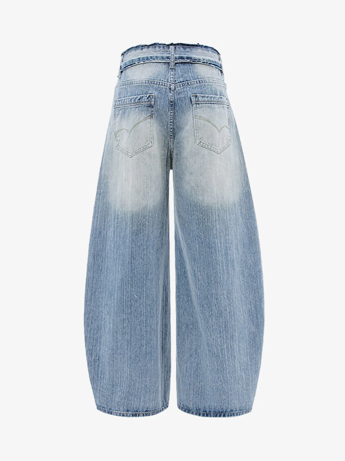 Vintage Washed Patchwork Distressed Scimitar Jeans - Image 2