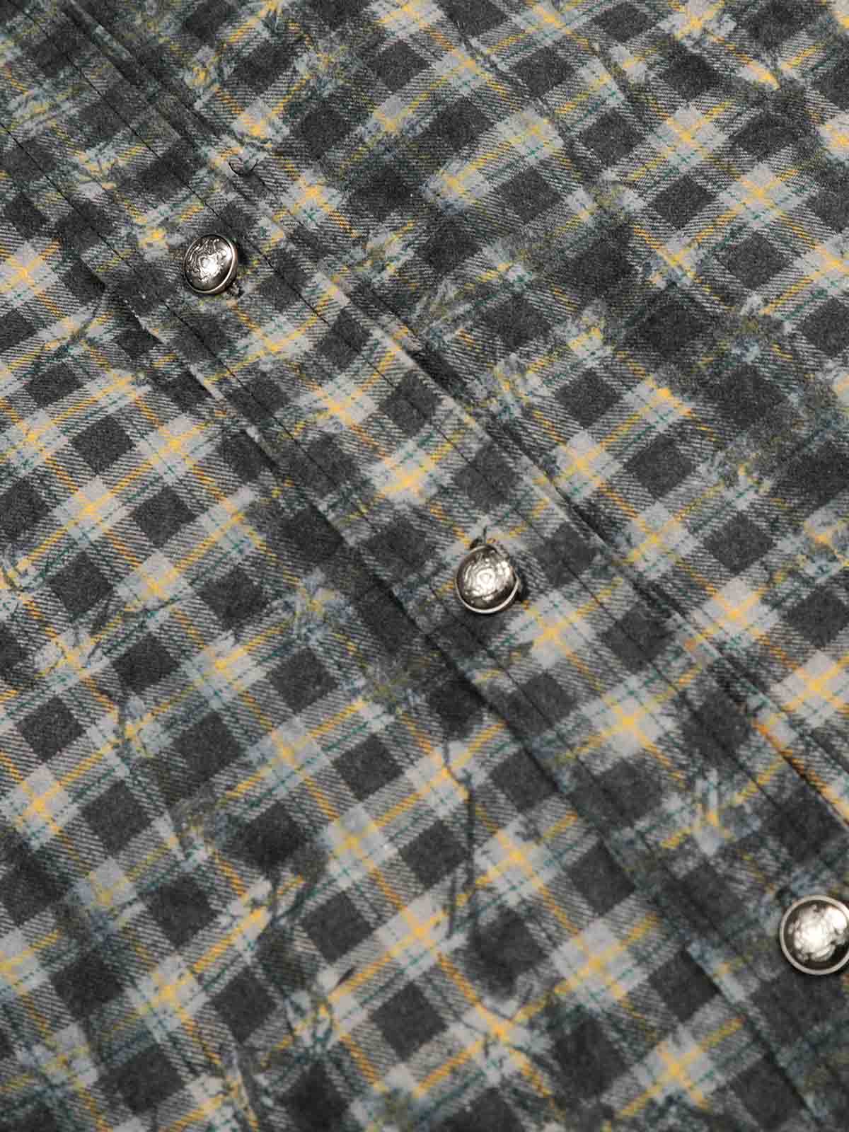 Vintage Washed Plaid Cropped Shirt Jacket - Image 6