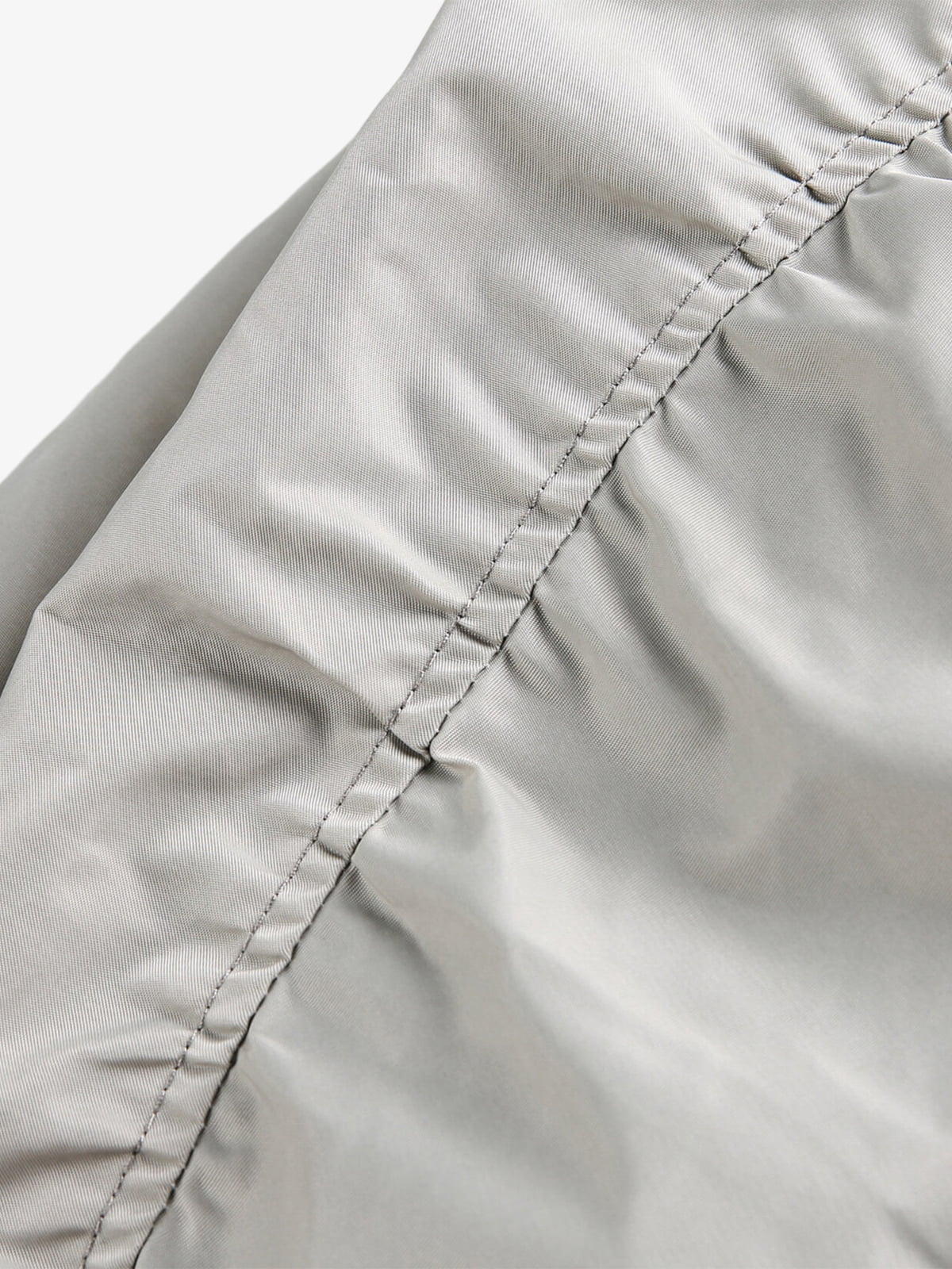 Vintage Washed Pleated Patchwork Hooded Bomber Jacket - Image 10