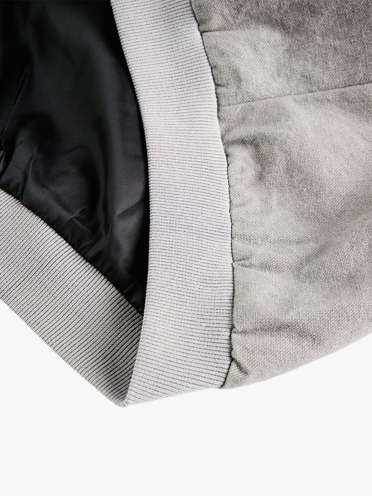 Vintage Washed Pleated Patchwork Hooded Bomber Jacket - Image 14
