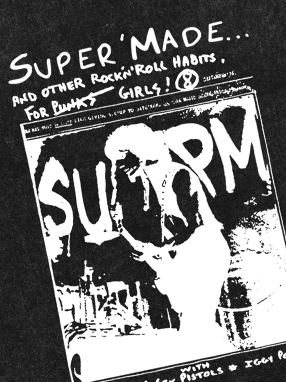 Vintage Washed Punk Graphic Print T-Shirt - Image 11