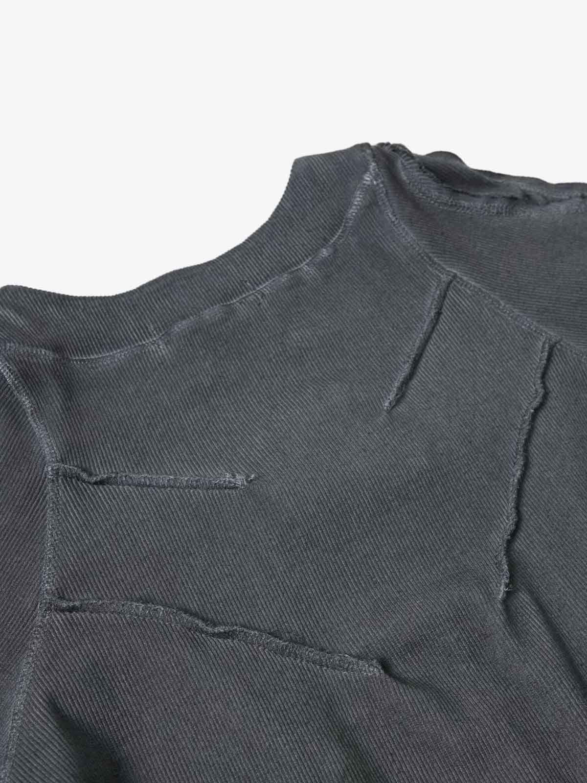 Vintage Washed Sculpted Seam Ribbed Long Sleeve T-Shirt - Image 11