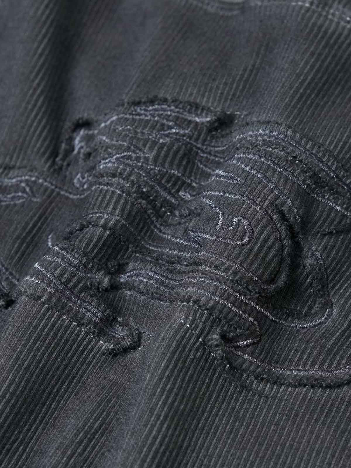 Vintage Washed Sculpted Seam Ribbed Long Sleeve T-Shirt - Image 13