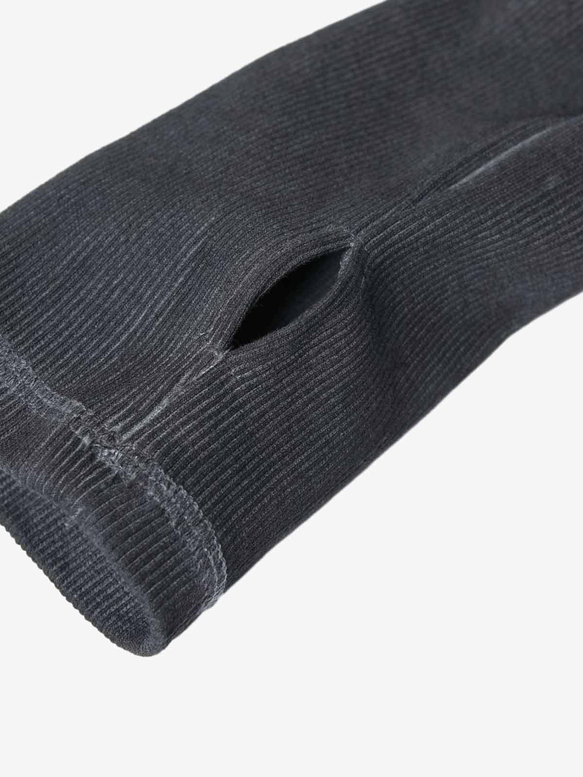 Vintage Washed Sculpted Seam Ribbed Long Sleeve T-Shirt - Image 9