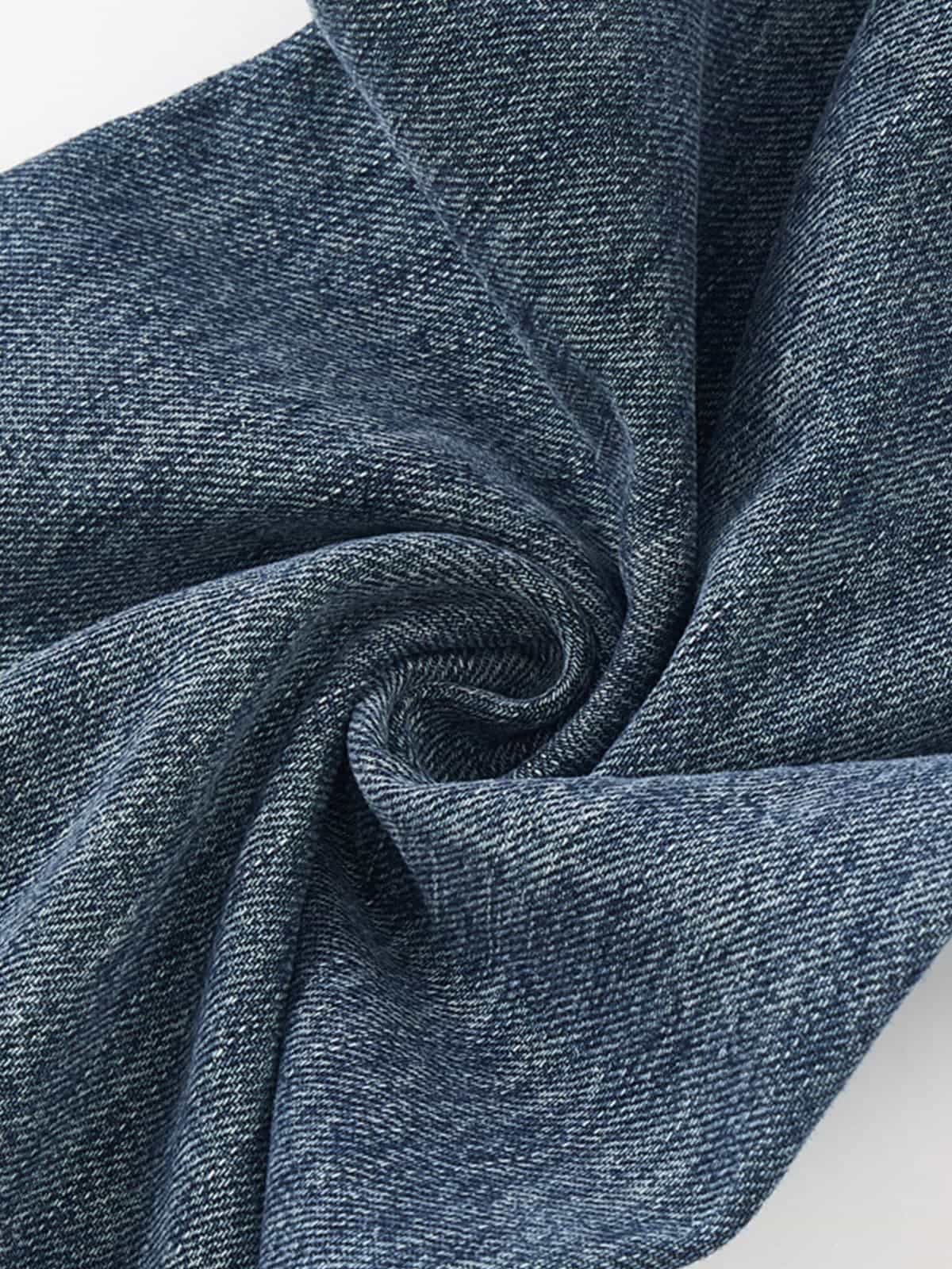 Vintage Washed Slant-Pocket Flared Jeans - Image 5