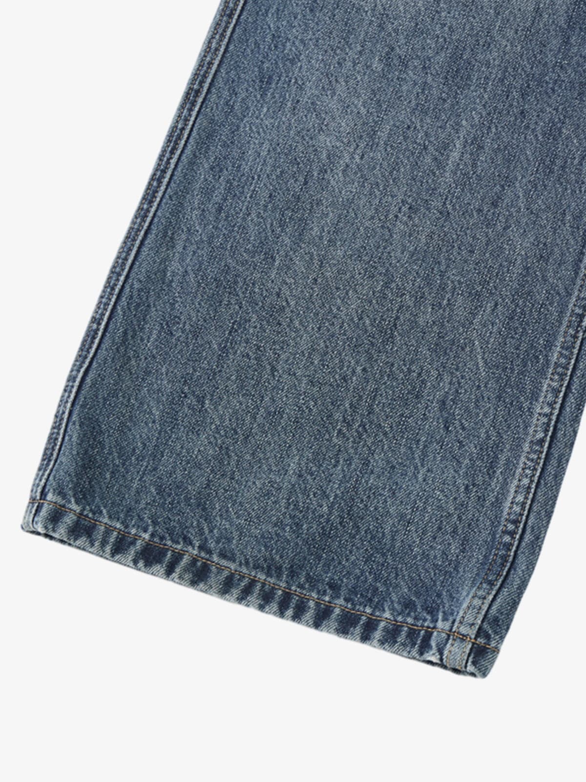 Vintage Washed Slant-Pocket Flared Jeans - Image 6