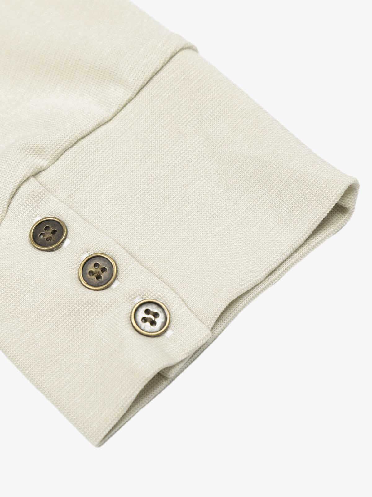 Vintage Washed Studded Gothic Letter Cotton Henley Shirt - Image 8