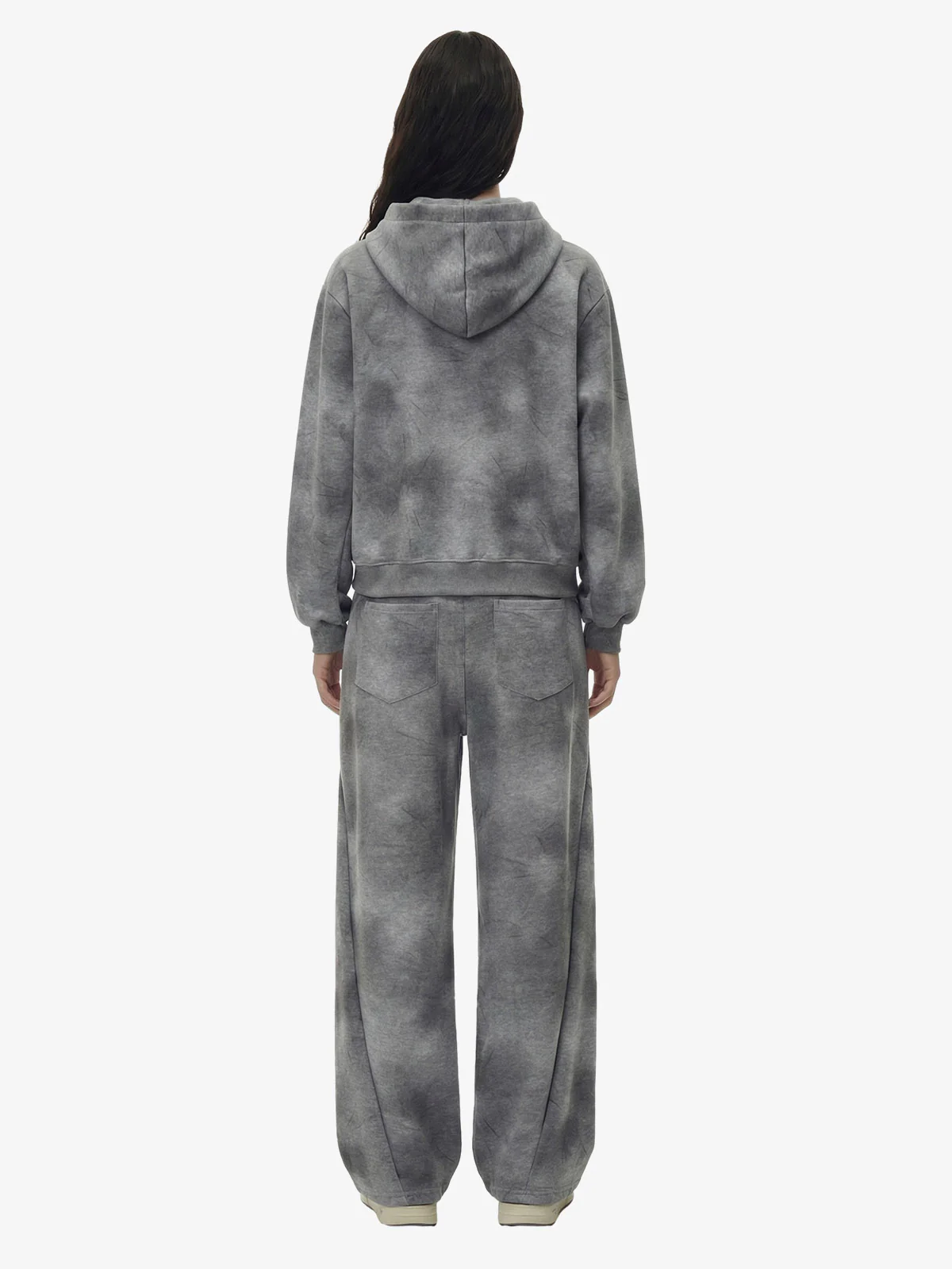 Vintage Washed Tie-Dye Zip Up Hoodie & Barrel Sweatpants Tracksuit - Image 4