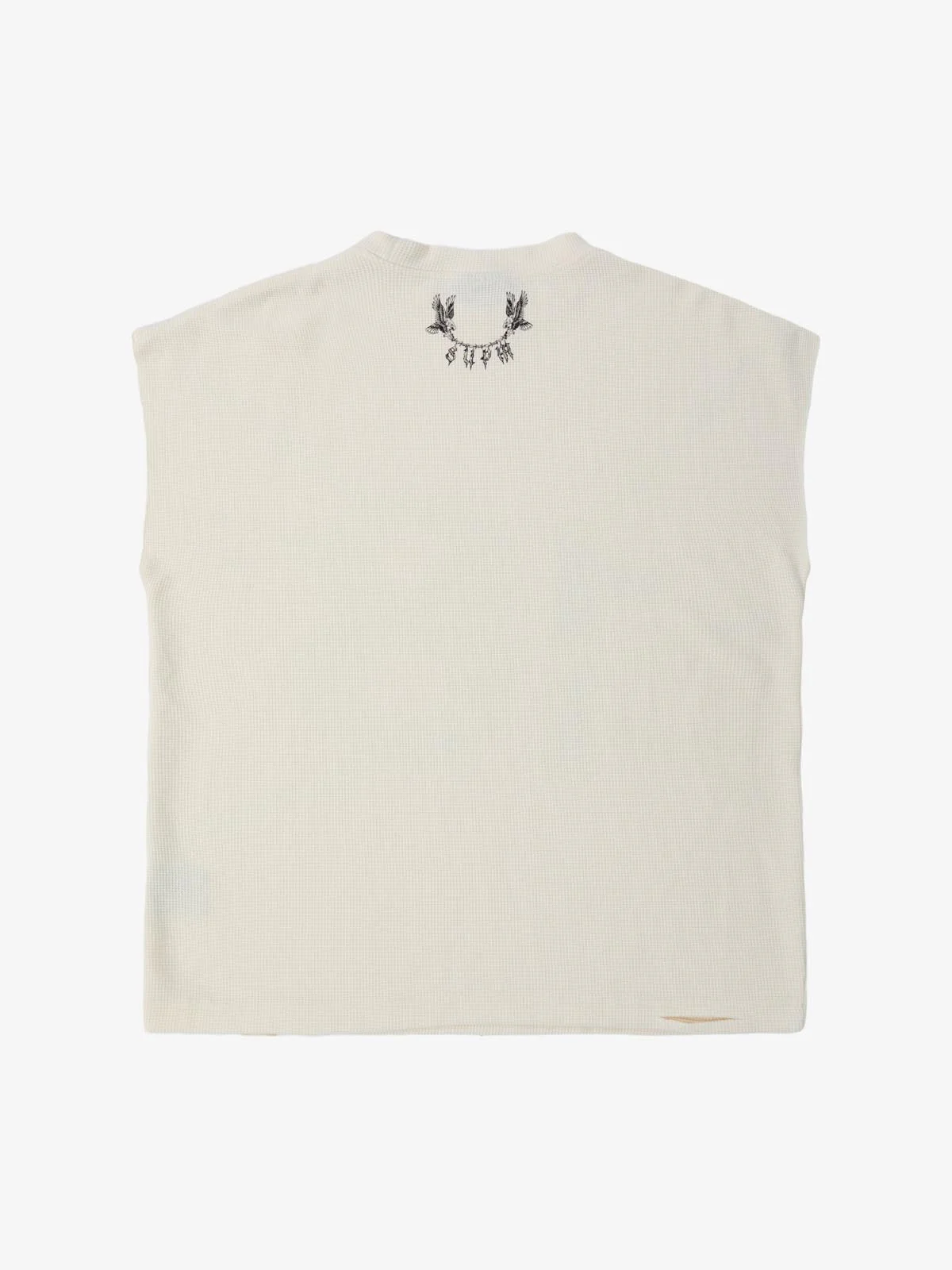 Waffle Thorn Print Sleeveless T-Shirt - Image 13