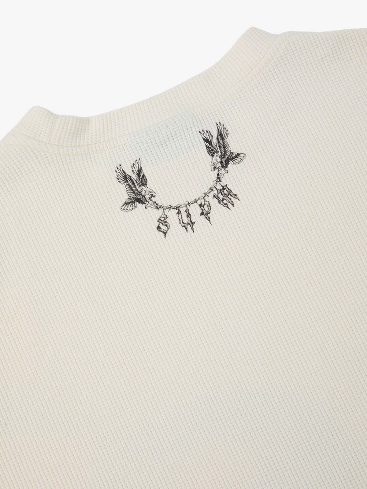 Waffle Thorn Print Sleeveless T-Shirt - Image 16