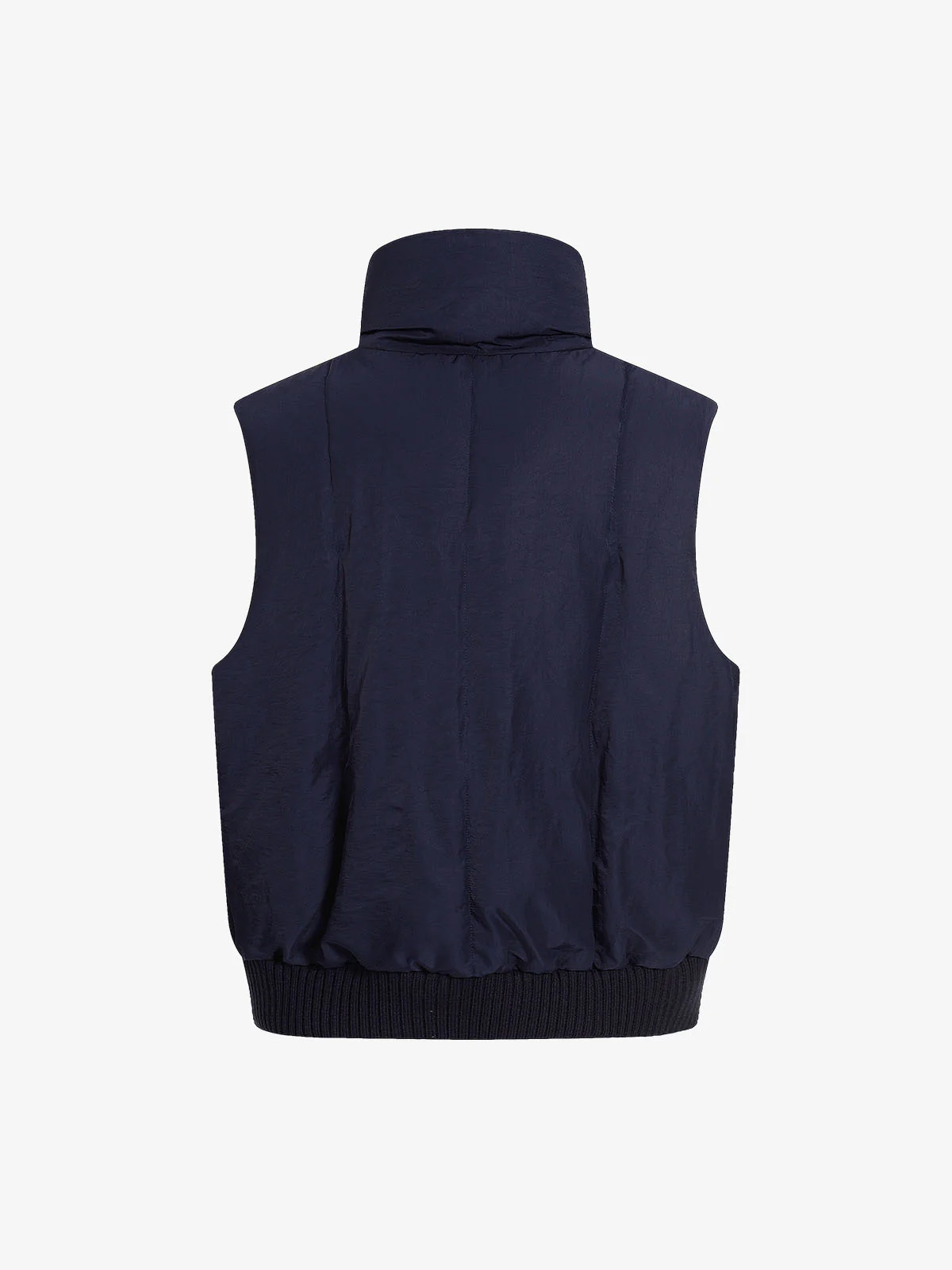 Street High-Neck Asymmetrical Placket Cotton Vest - Image 3