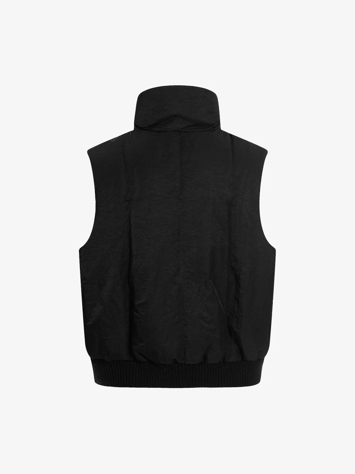 Street High-Neck Asymmetrical Placket Cotton Vest - Image 4